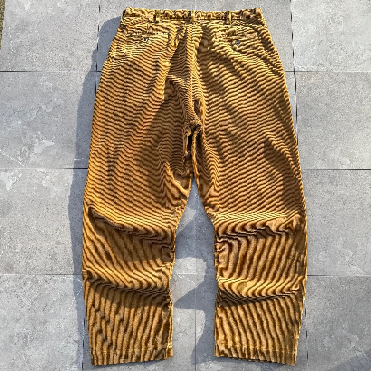 90s-00s Polo by Ralph Lauren Light Brown Corduroy Andrew Pants 36x30 KiiChain Clothing