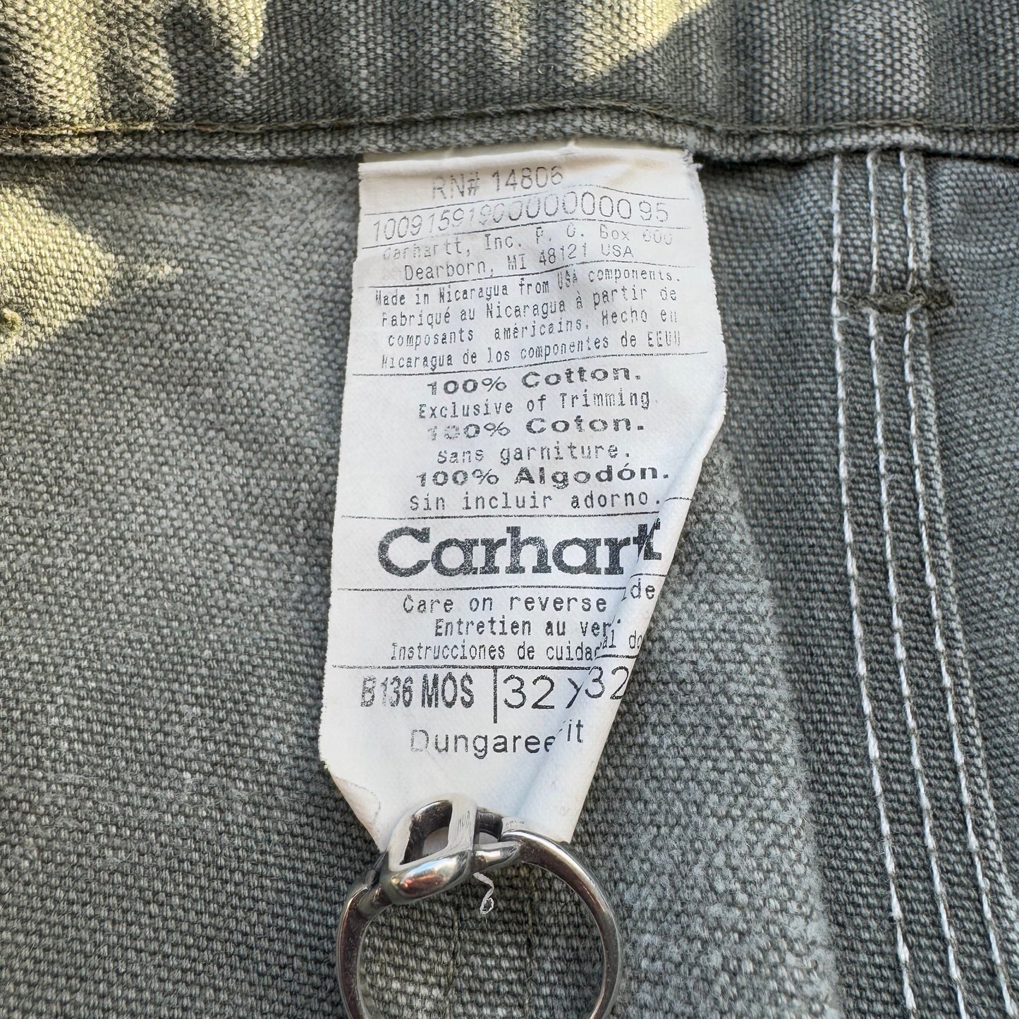 90s-00s Carhartt Moss Green Double Knee Work Pants 32x32 KiiChain Clothing