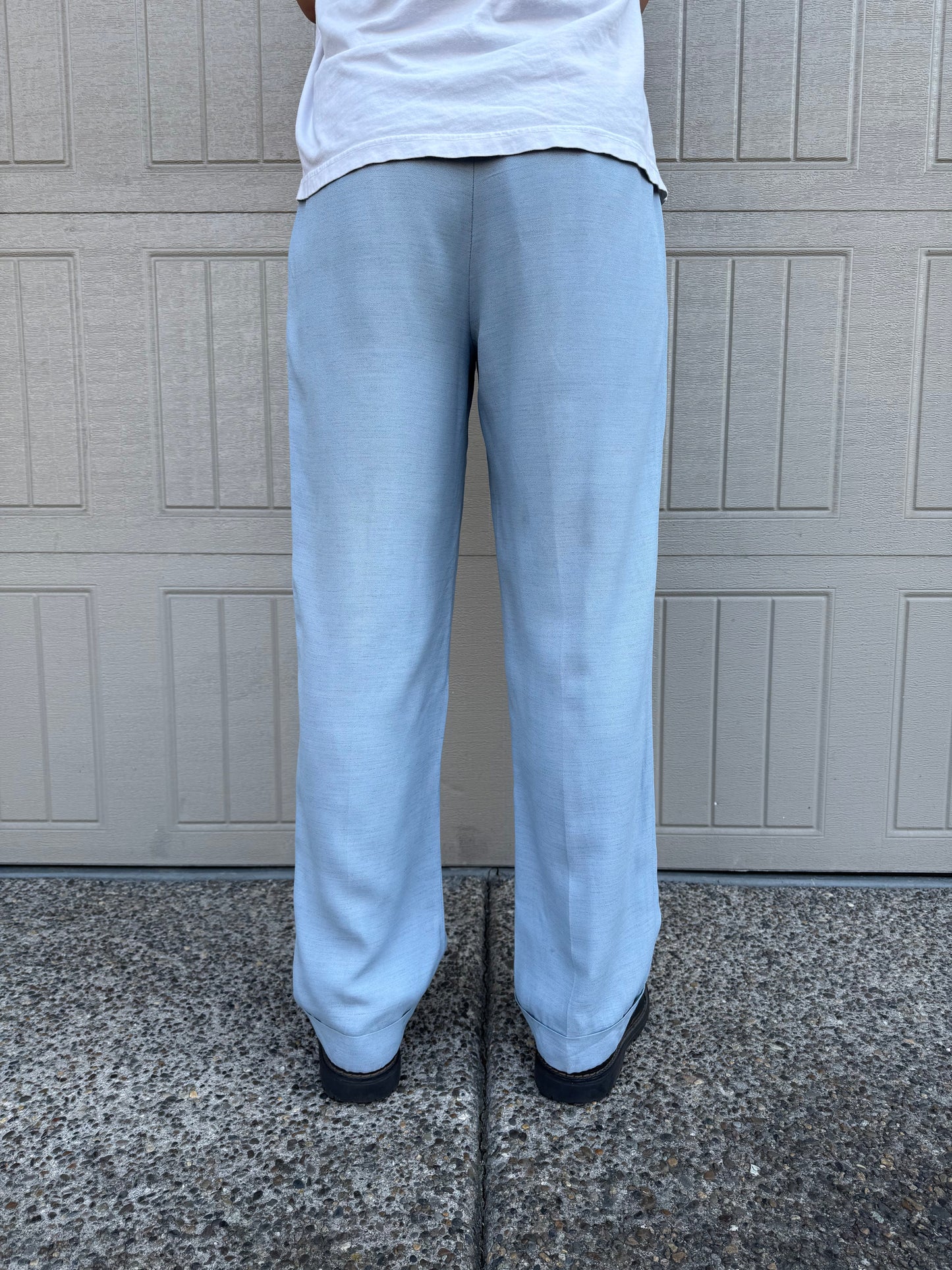 40s Unknown Light Blue Gabardine Slacks KiiChain Clothing