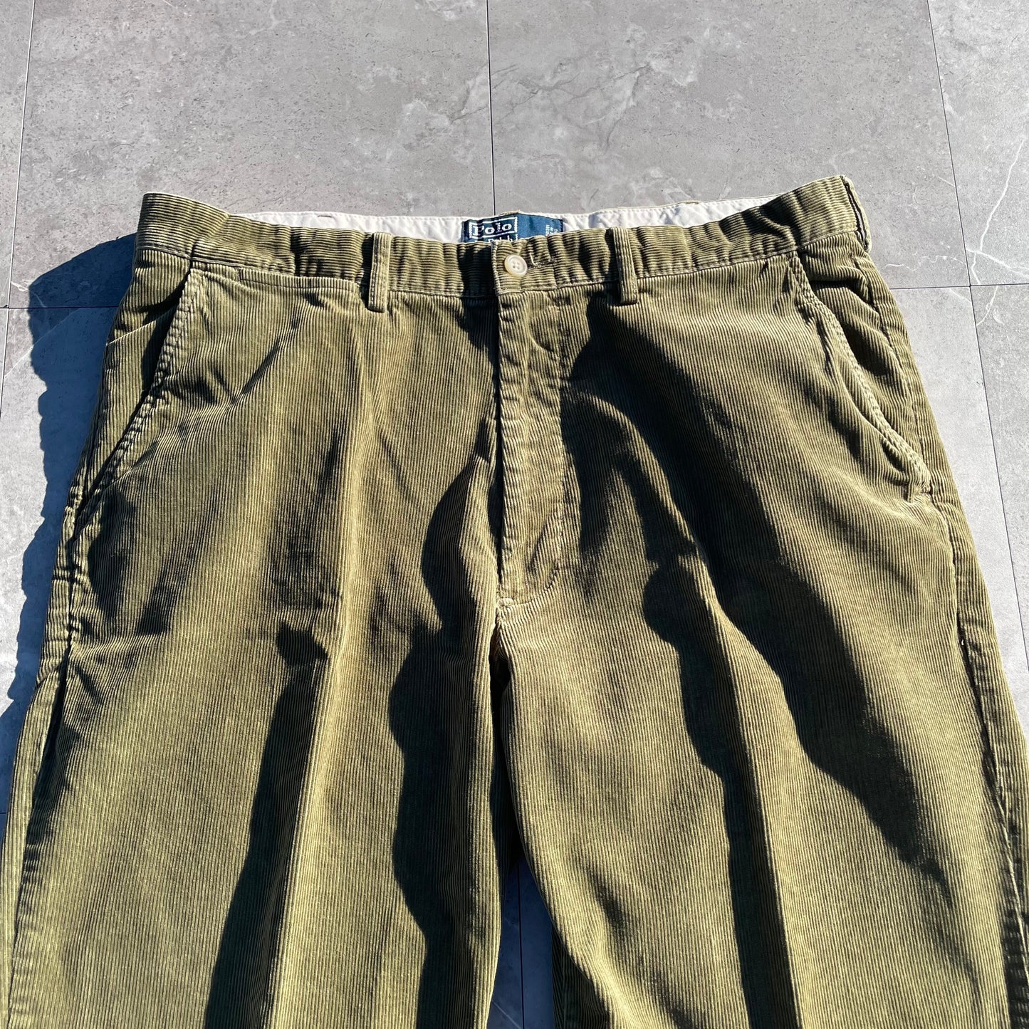90s-00s Ralph Lauren Pleated Corduroy Pants 36x32 KiiChain Clothing