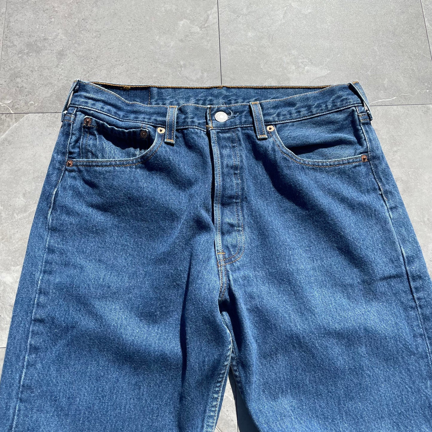 90s Levi's 501xx Made in USA Cropped Denim 34x38 KiiChain Clothing