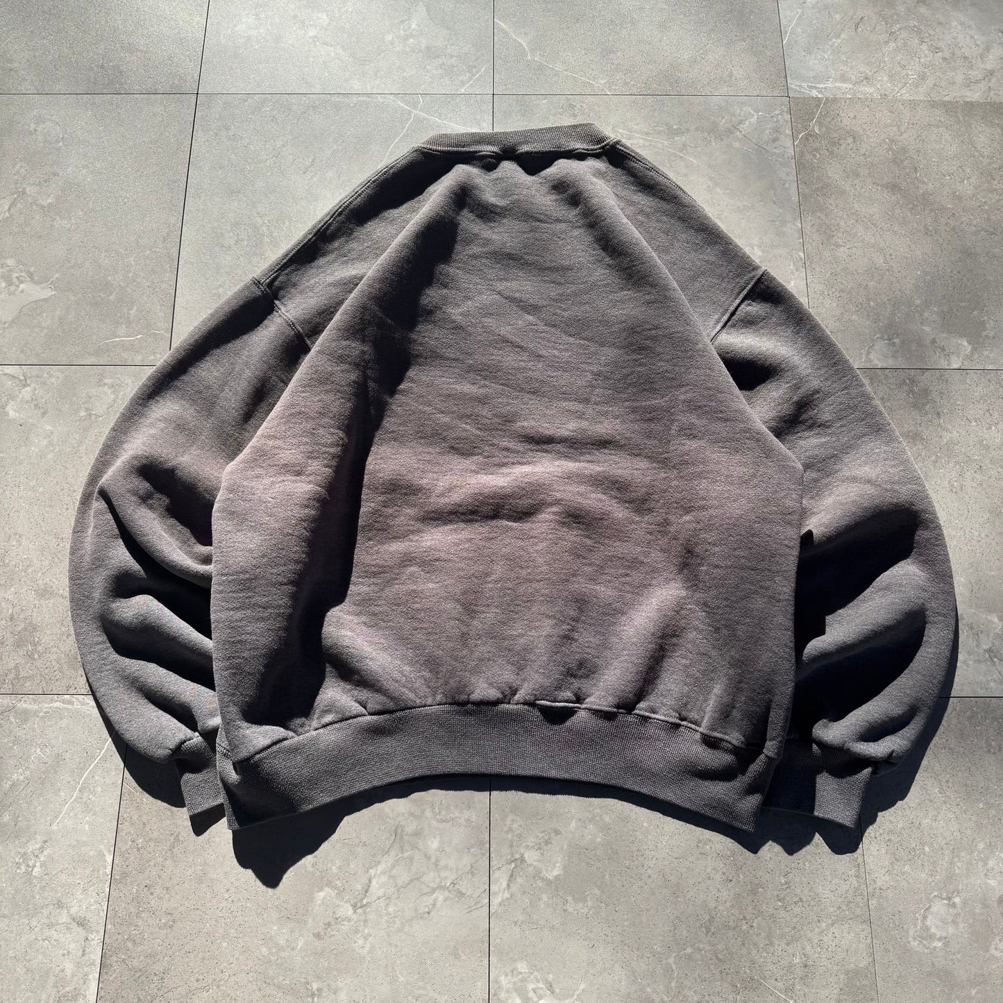 90s Russell Athletic Made in USA Blank Faded Gray Sweatshirt KiiChain Clothing
