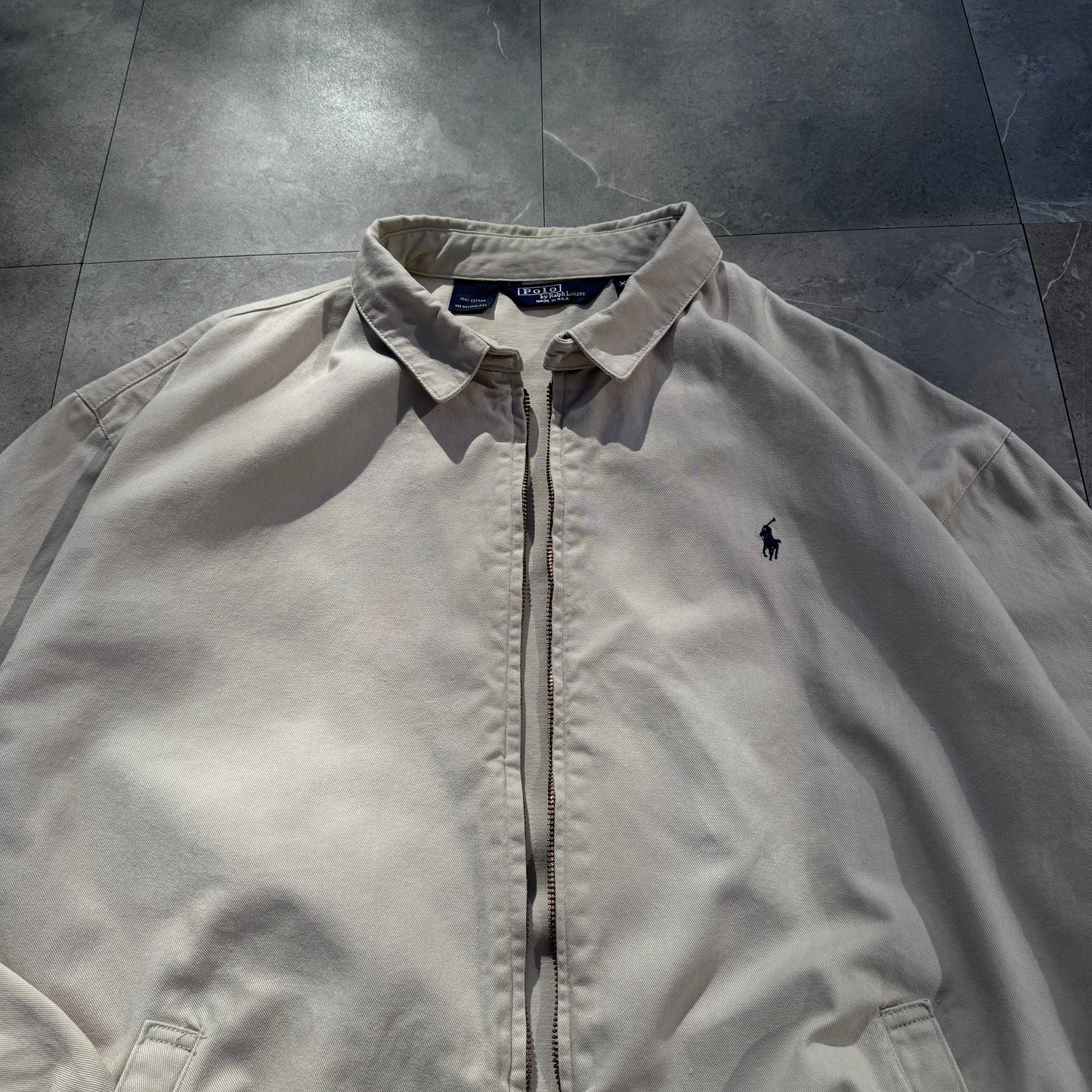 90s Polo by Ralph Lauren Cotton Made in USA Cream Swing Top Jacket