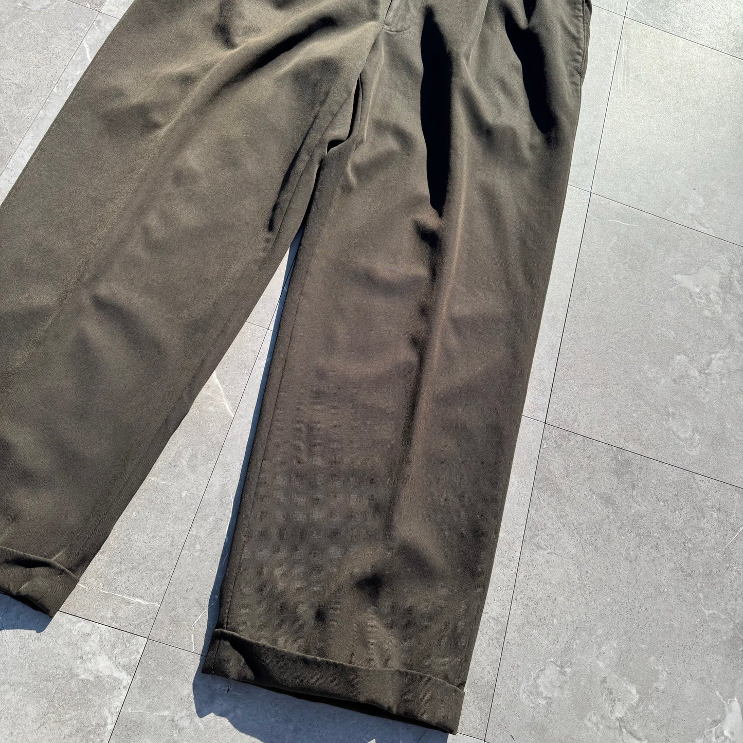 90s-00s Brooks Brothers Made in Canada Two-Tuck Pleated Wool Slacks KiiChain Clothing