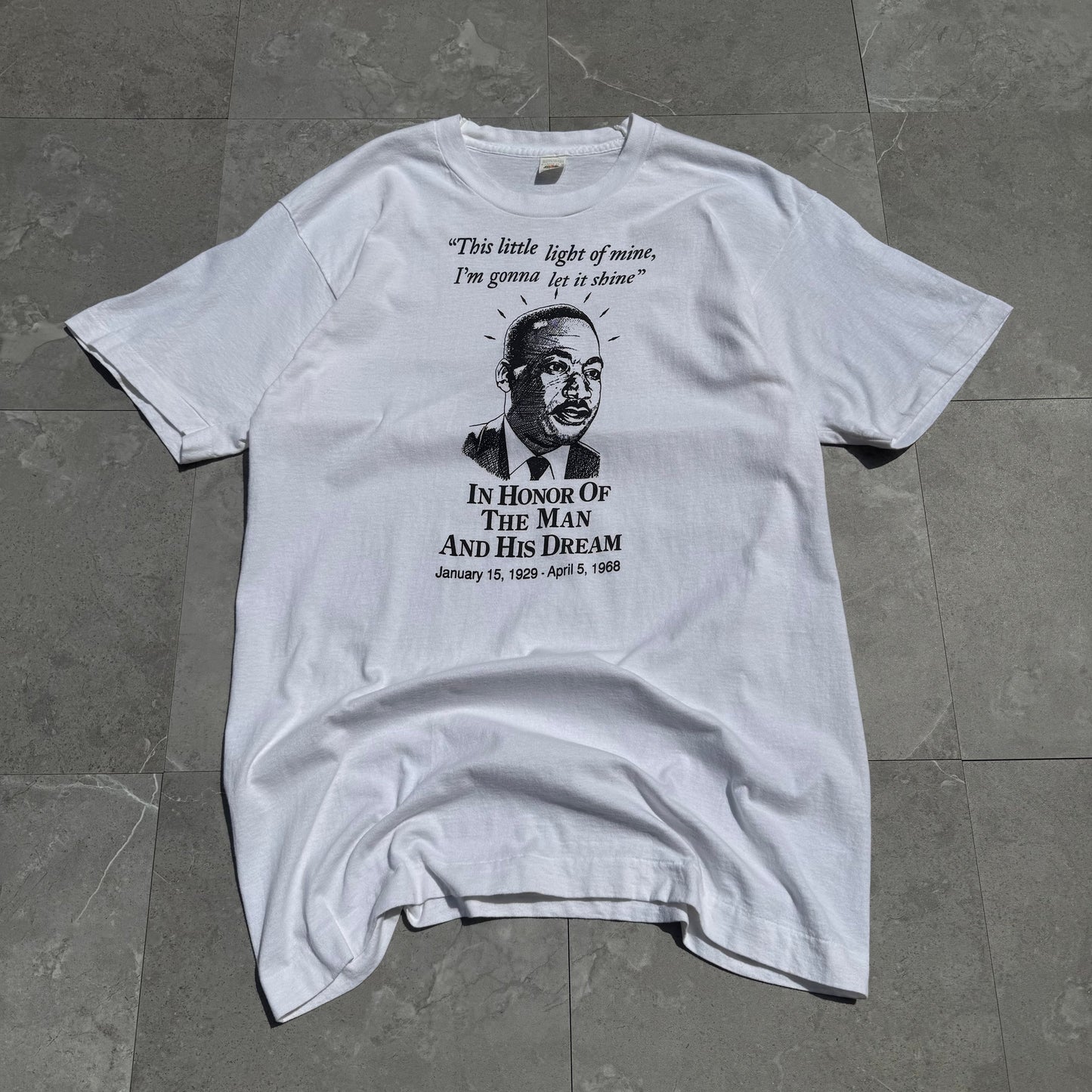 80s-90s Fruit of the Loom Made in USA Martin Luther King Single Stitch Tee KiiChain Clothing