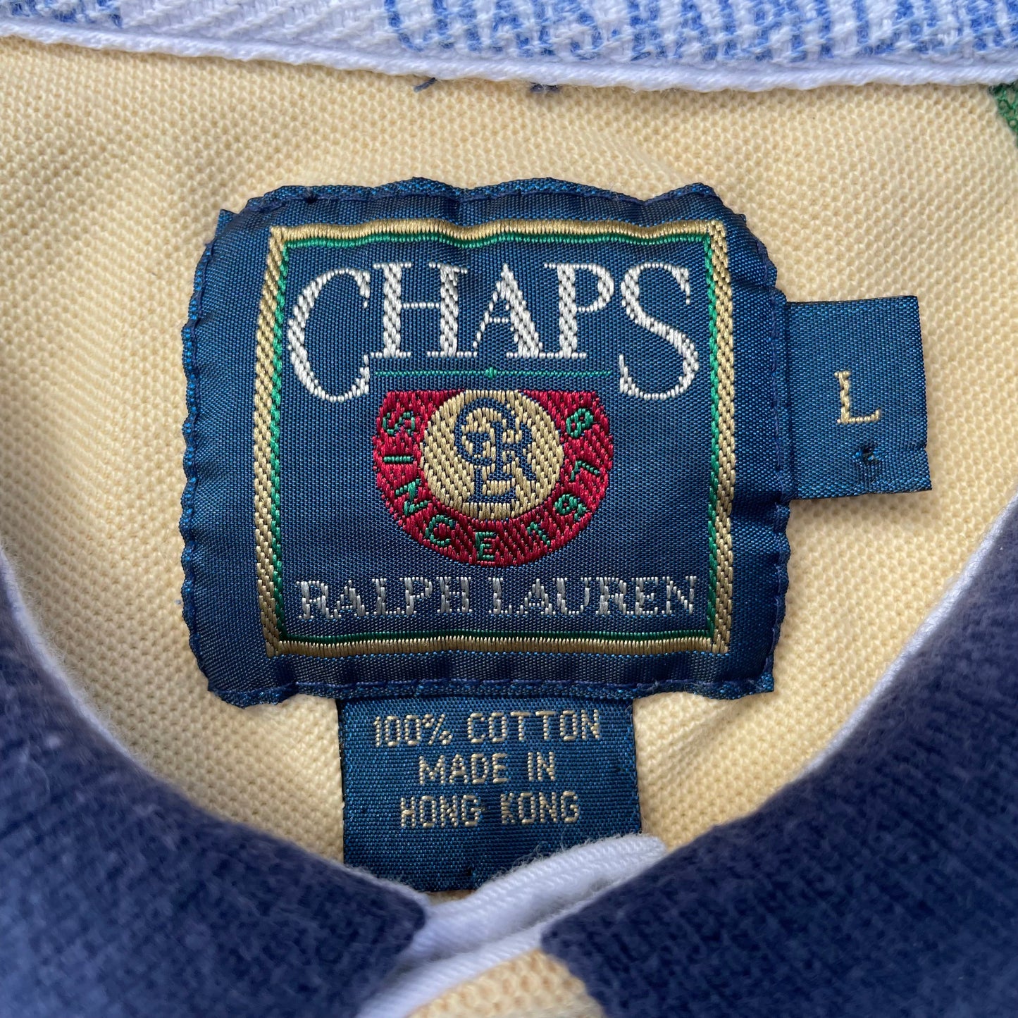80s Chaps Ralph Lauren Striped Polo Shirt KiiChain Clothing