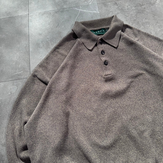 90s Tundra Beige Knit Polo KiiChain Clothing