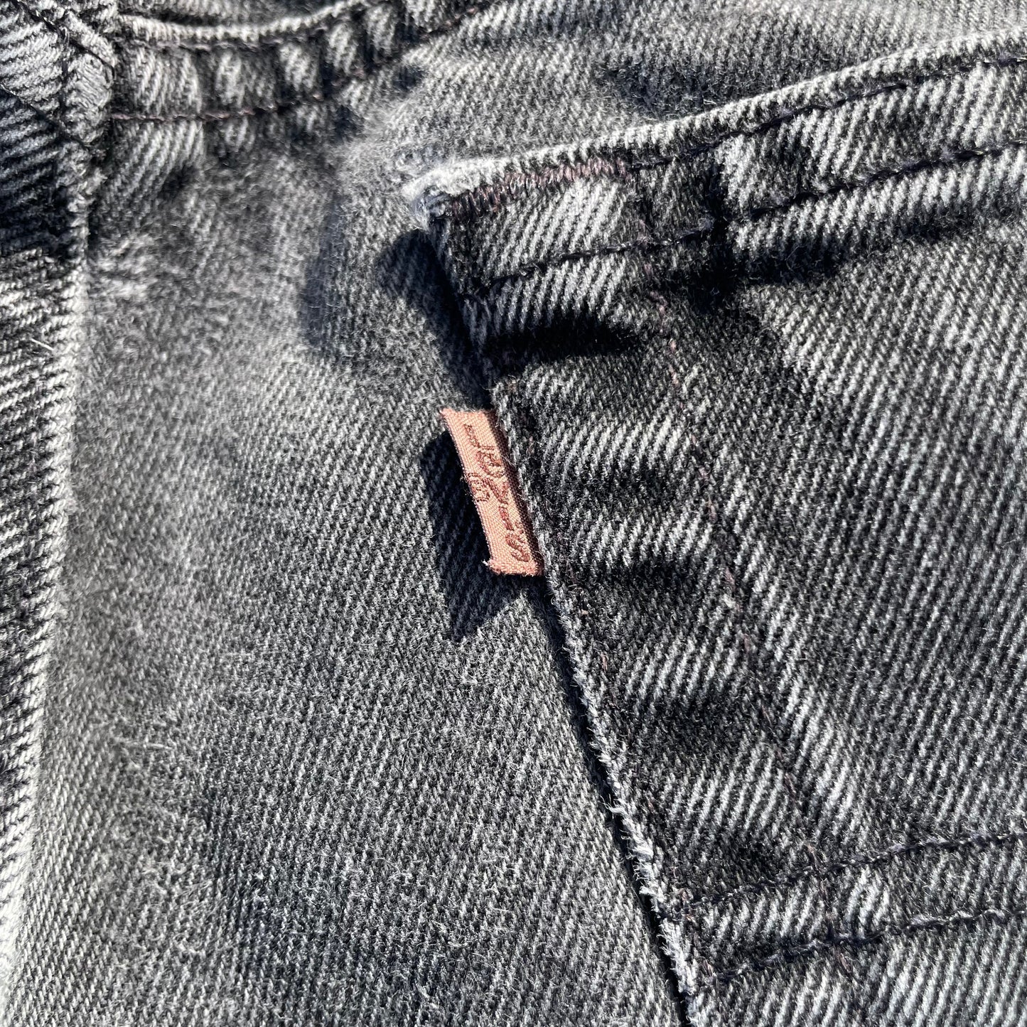 90s Levi's 545 Orange Tab Made in USA Black Denim 36x34 KiiChain Clothing