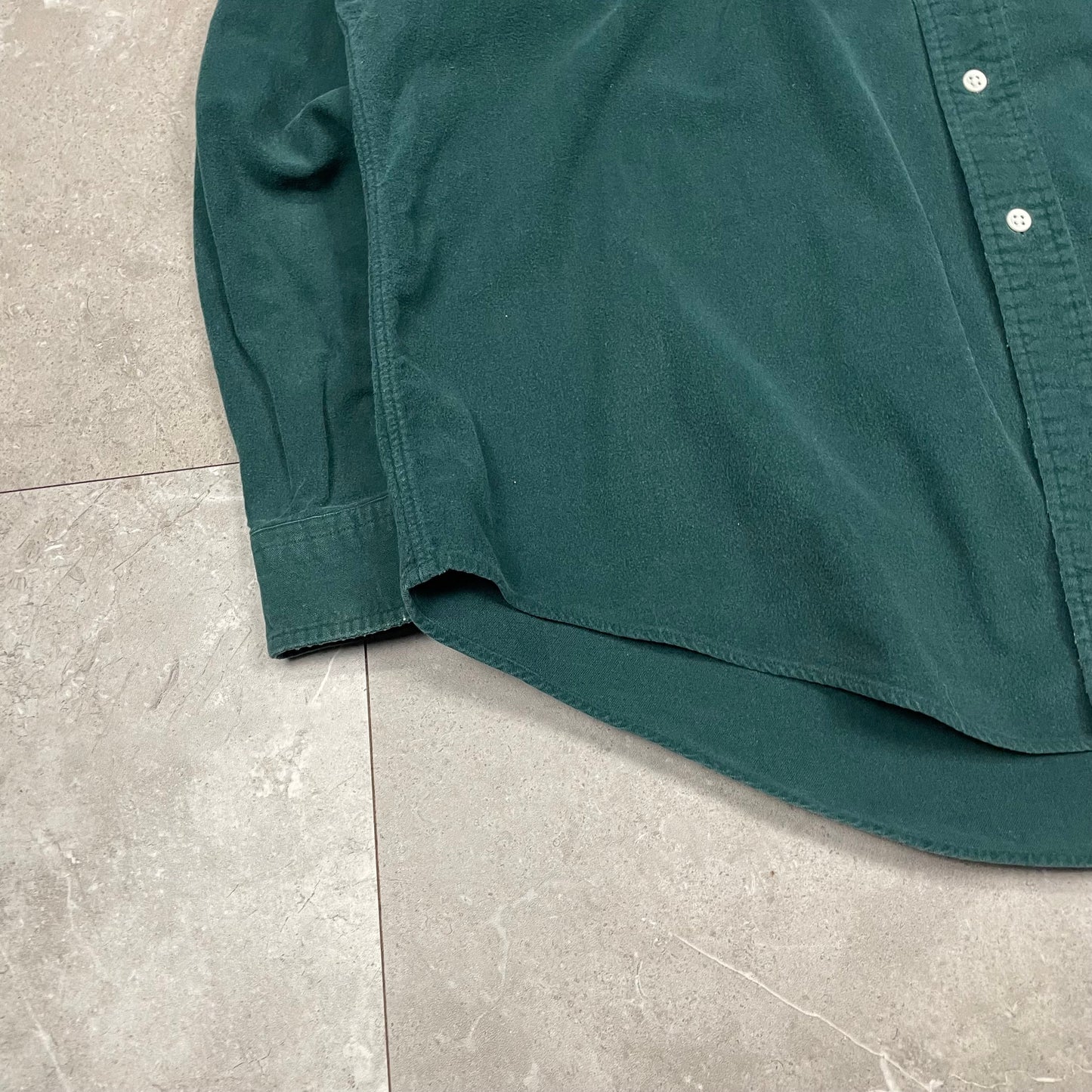 90s Ralph Lauren Green Chamois Shirt KiiChain Clothing