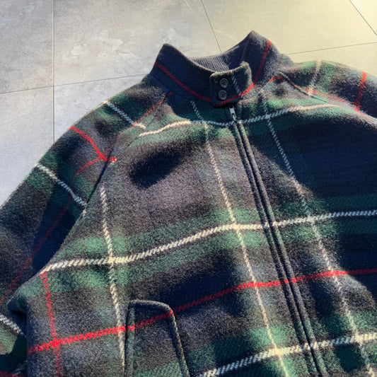 90s Ralph Lauren Checkered Wool Harrington Jacket KiiChain Clothing
