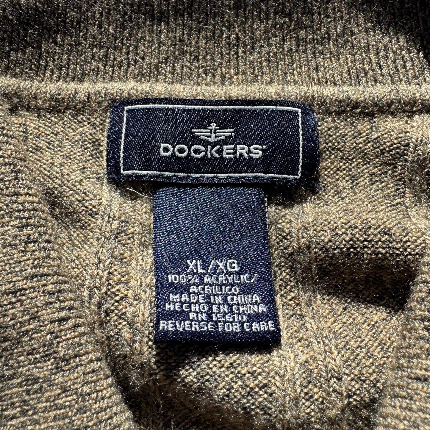 00s Dockers Beige Knit Polo KiiChain Clothing