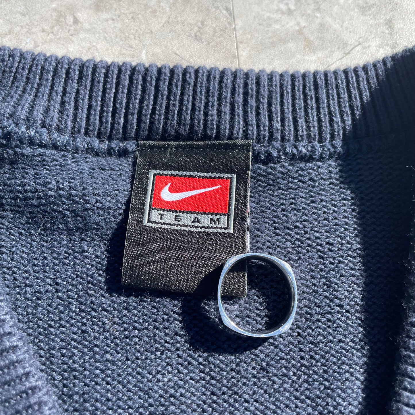 90s-00s Nike Made in USA Blank Navy V-Neck Vest