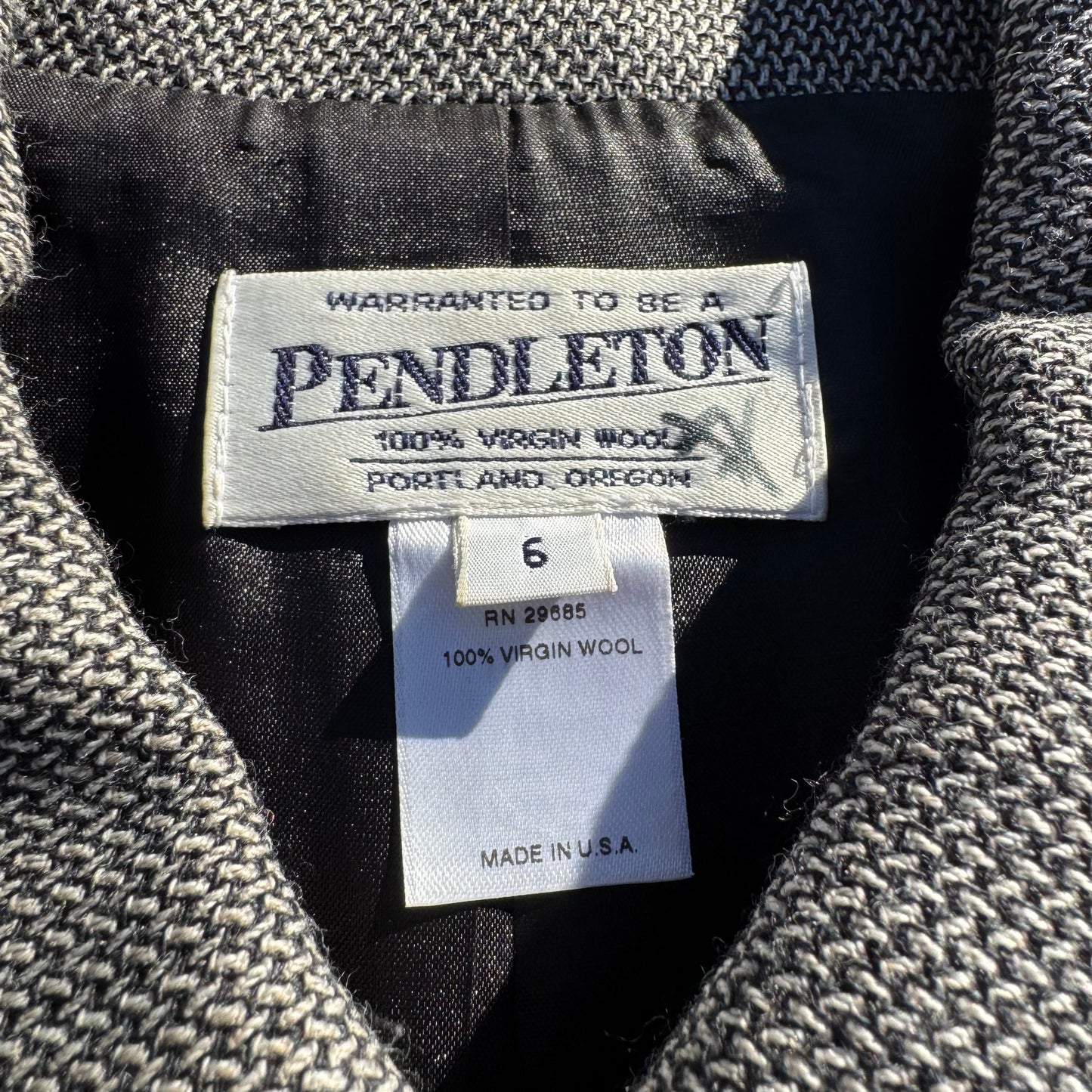 80s-90s Pendleton Women’s Made in USA Zip-Up Blouson KiiChain Clothing