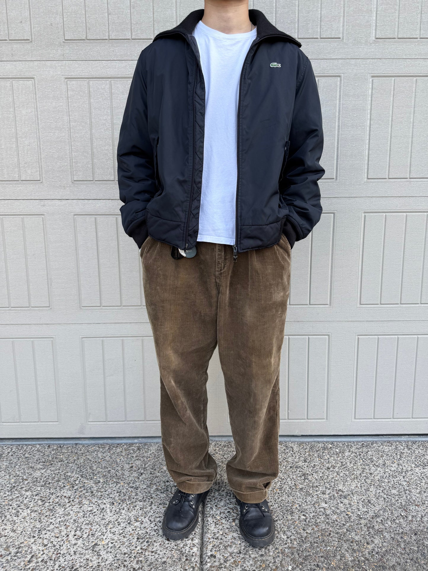 00s Lacoste Black Puffer Jacket KiiChain Clothing