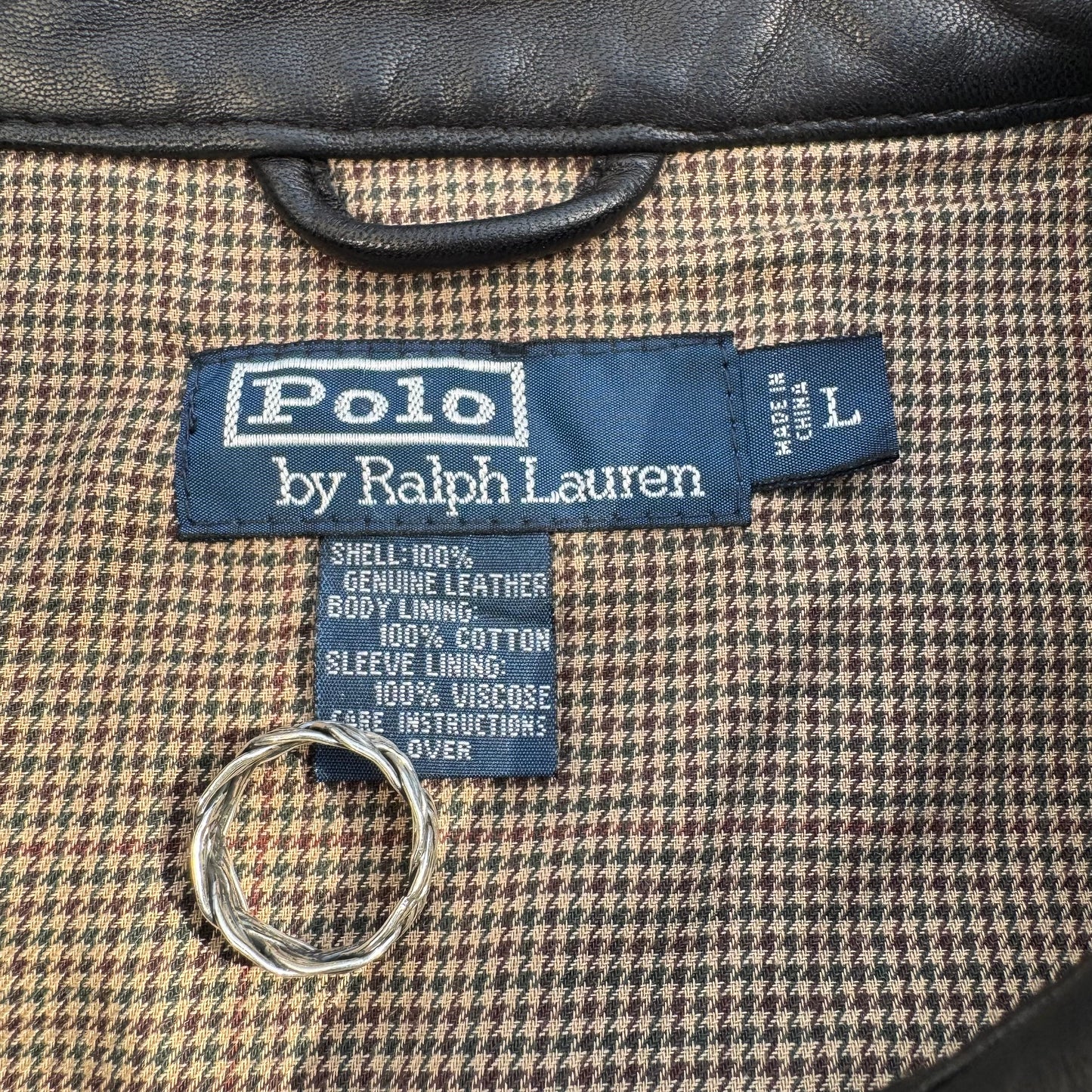 90s Polo by Ralph Lauren Black Leather Jacket