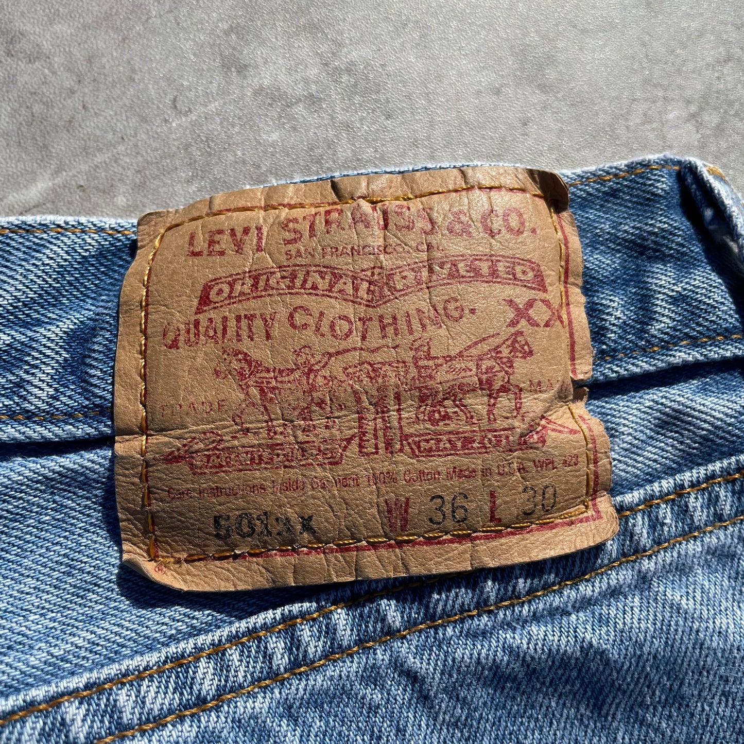 90s Levi's 501xx Made in USA Denim 36x30 KiiChain Clothing