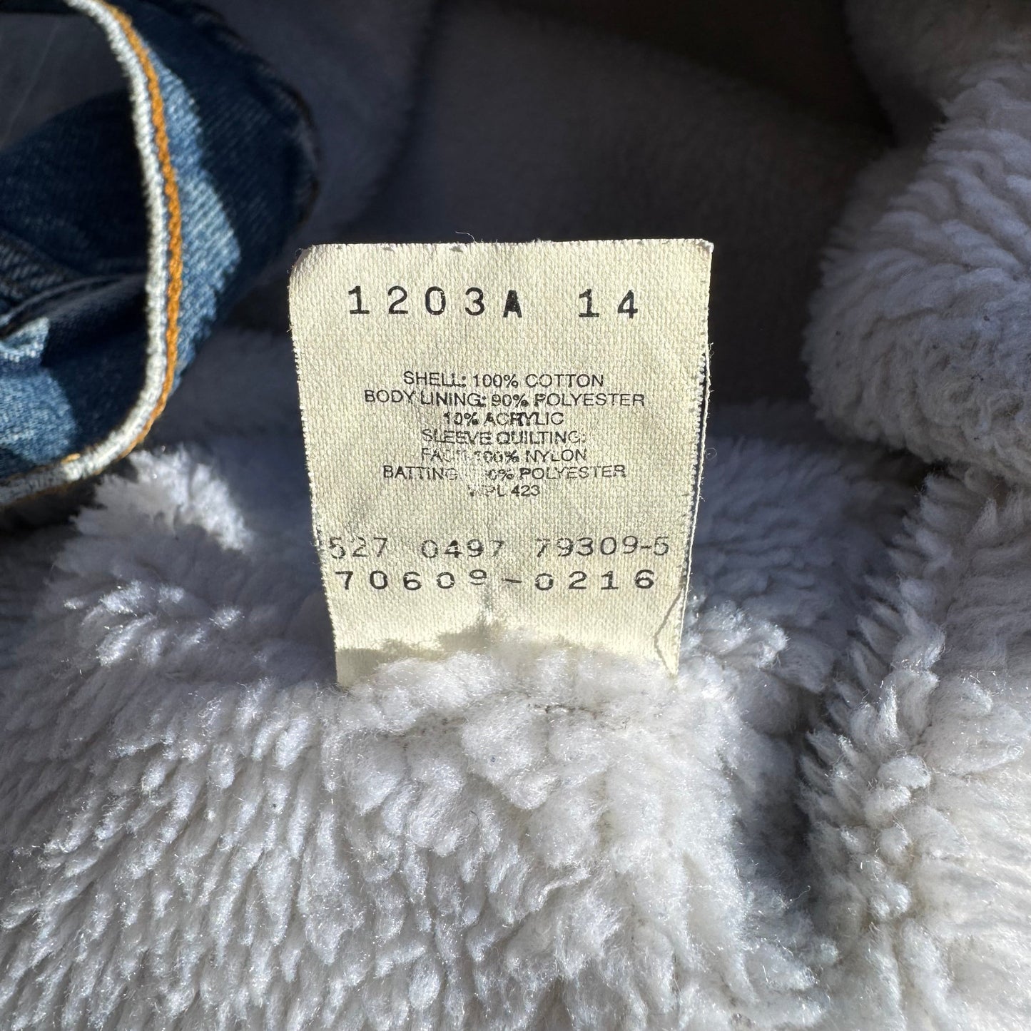 90s Levi's Made in USA Pile Lined Denim Jacket KiiChain Clothing