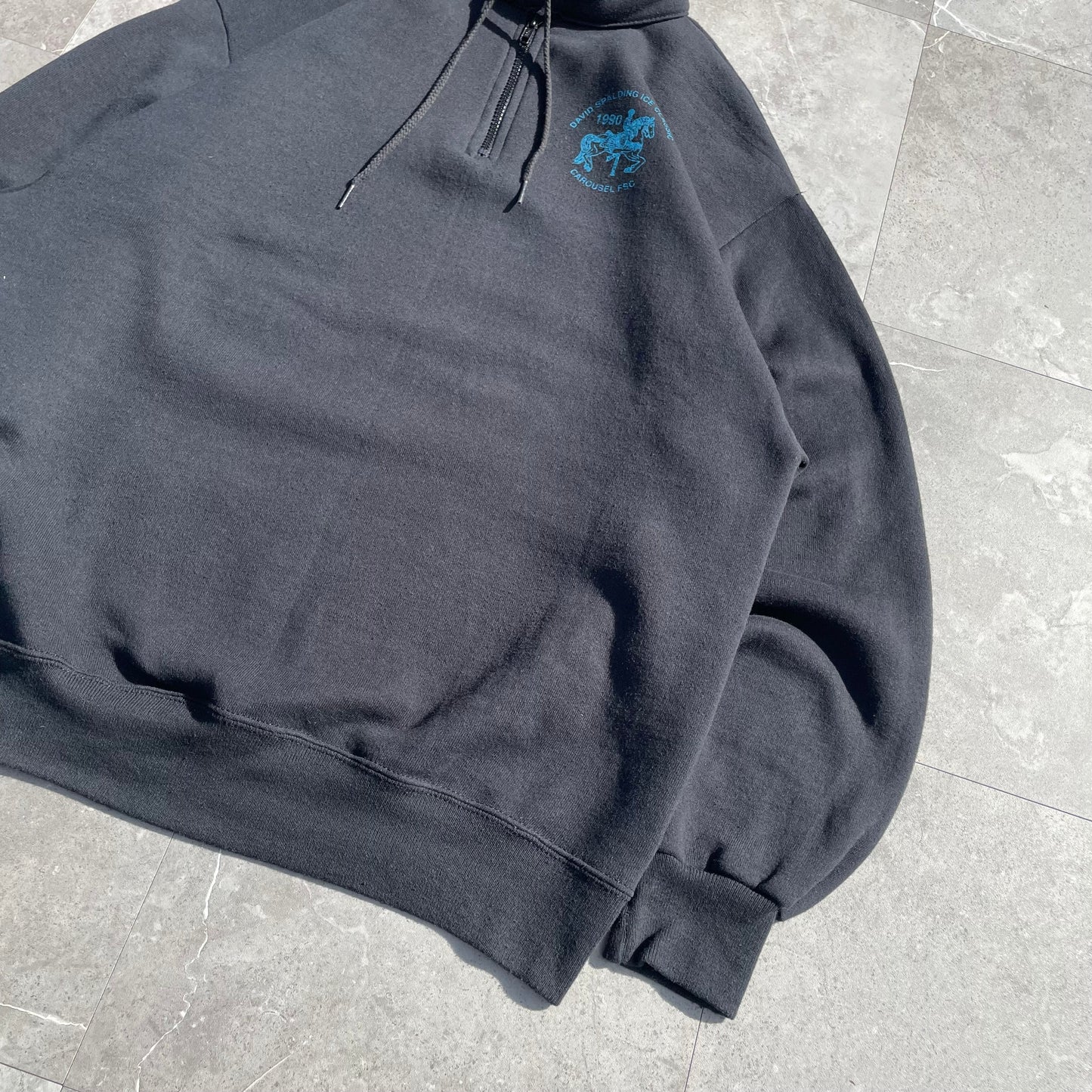 90s Jerzees Made in USA Horse Print Half-Zip Pullover Sweater KiiChain Clothing