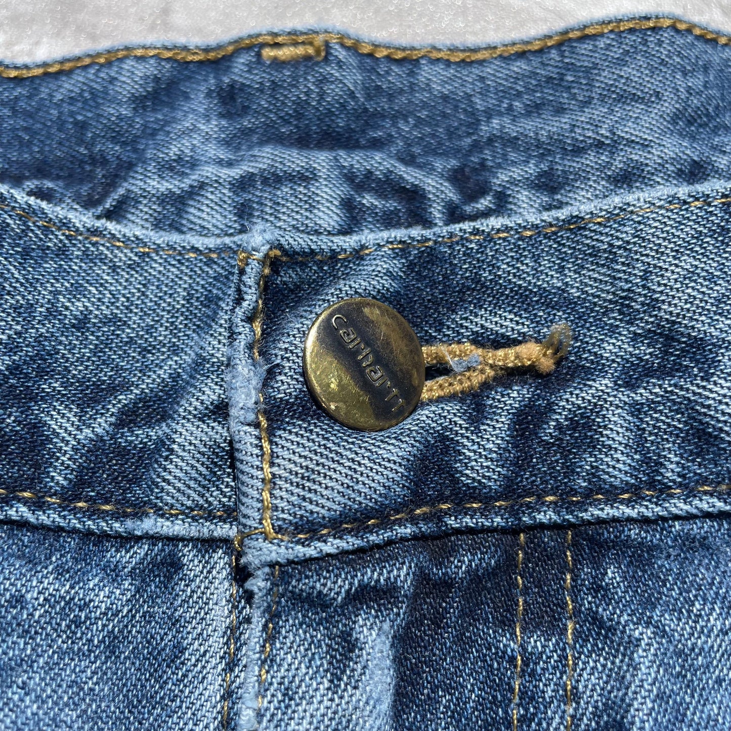 90s Carhartt Repaired Double-Knee Denim Work Pants 36x30 KiiChain Clothing