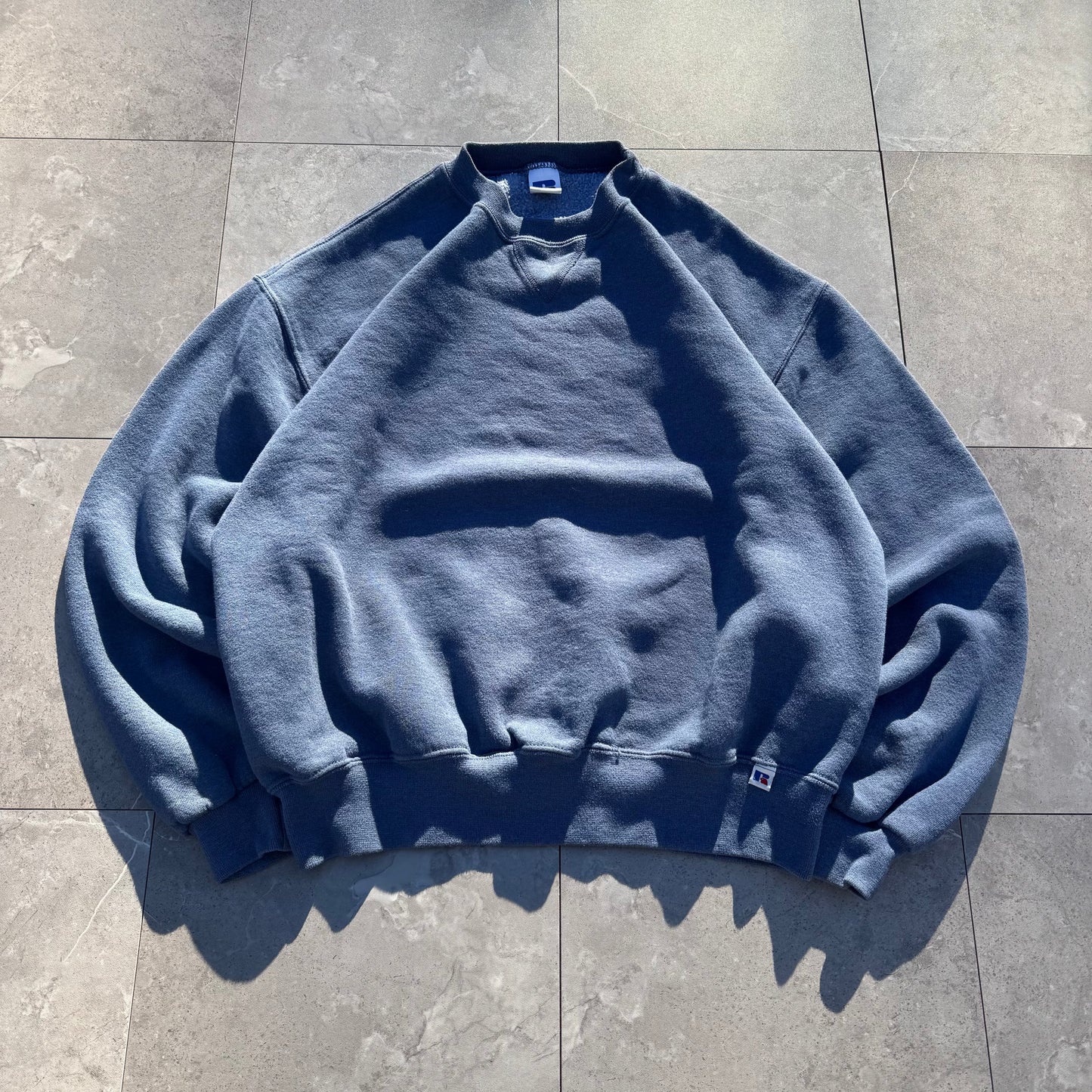 90s Russell Athletic Blue Blank Sweatshirt KiiChain Clothing