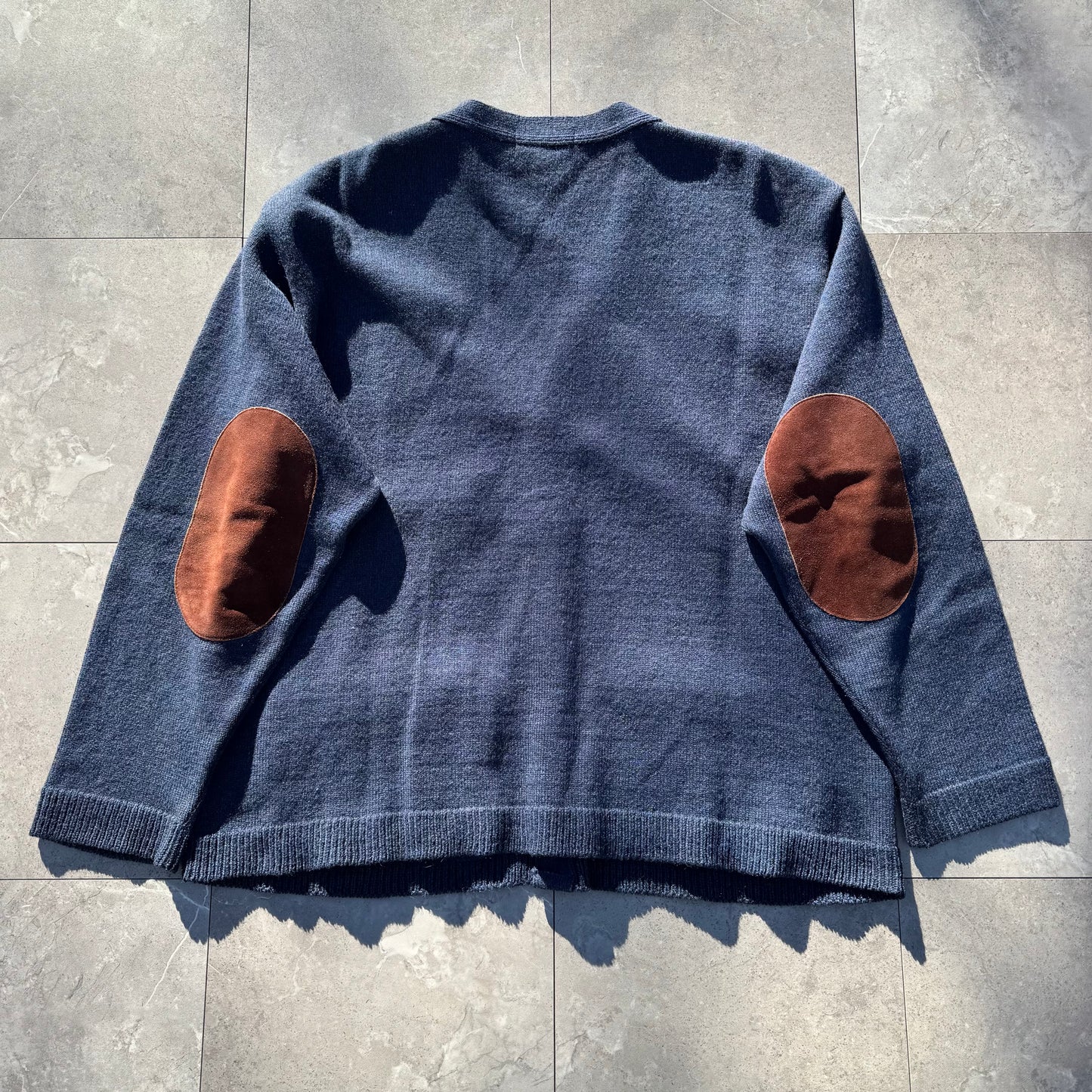 90s-00s Eddie Bauer Wool Made in USA Elbow Patch Cardigan