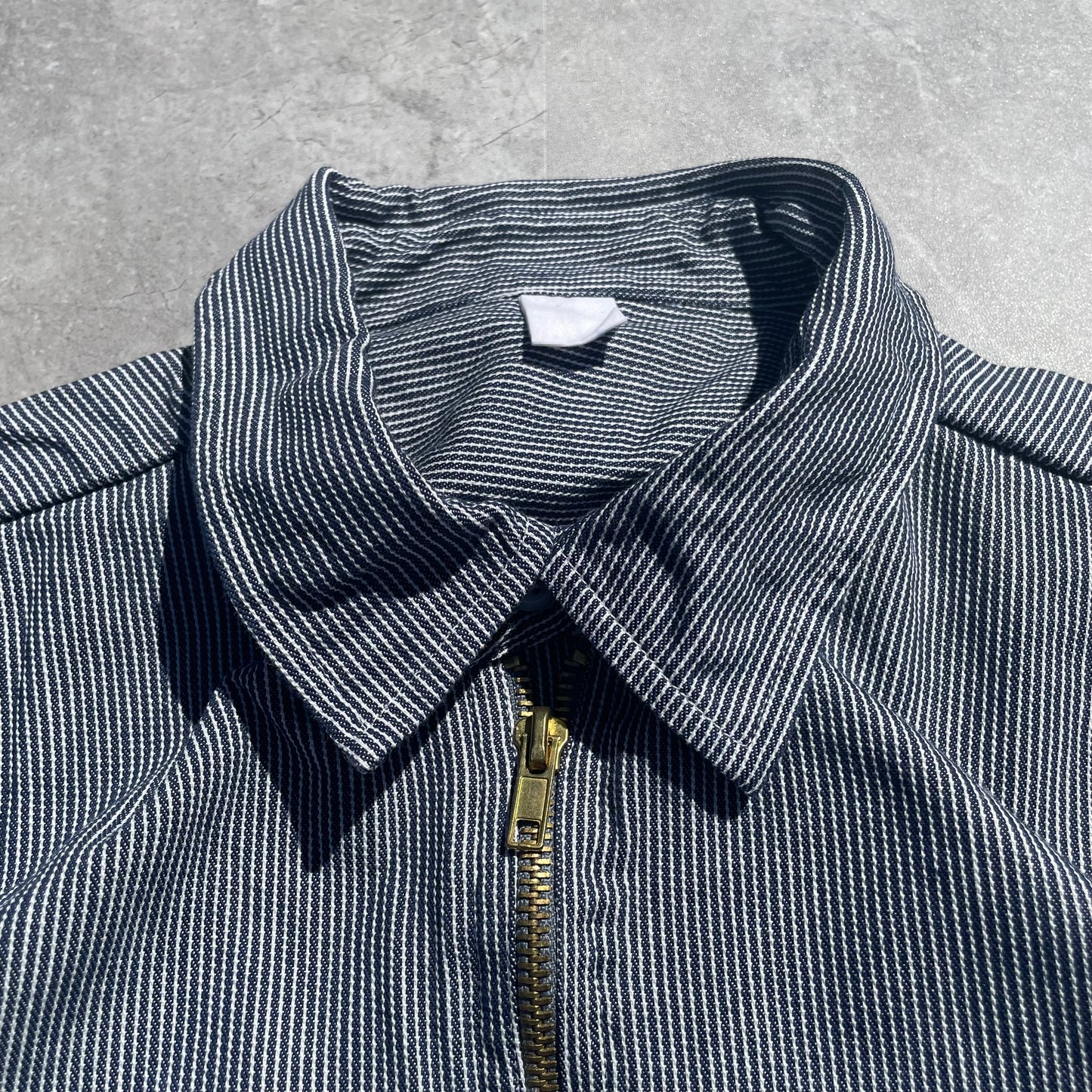 90s Hickory Half-Zip Short Sleeve Shirt