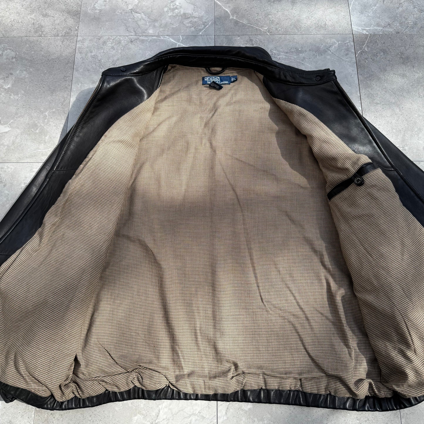 90s Polo by Ralph Lauren Black Leather Jacket