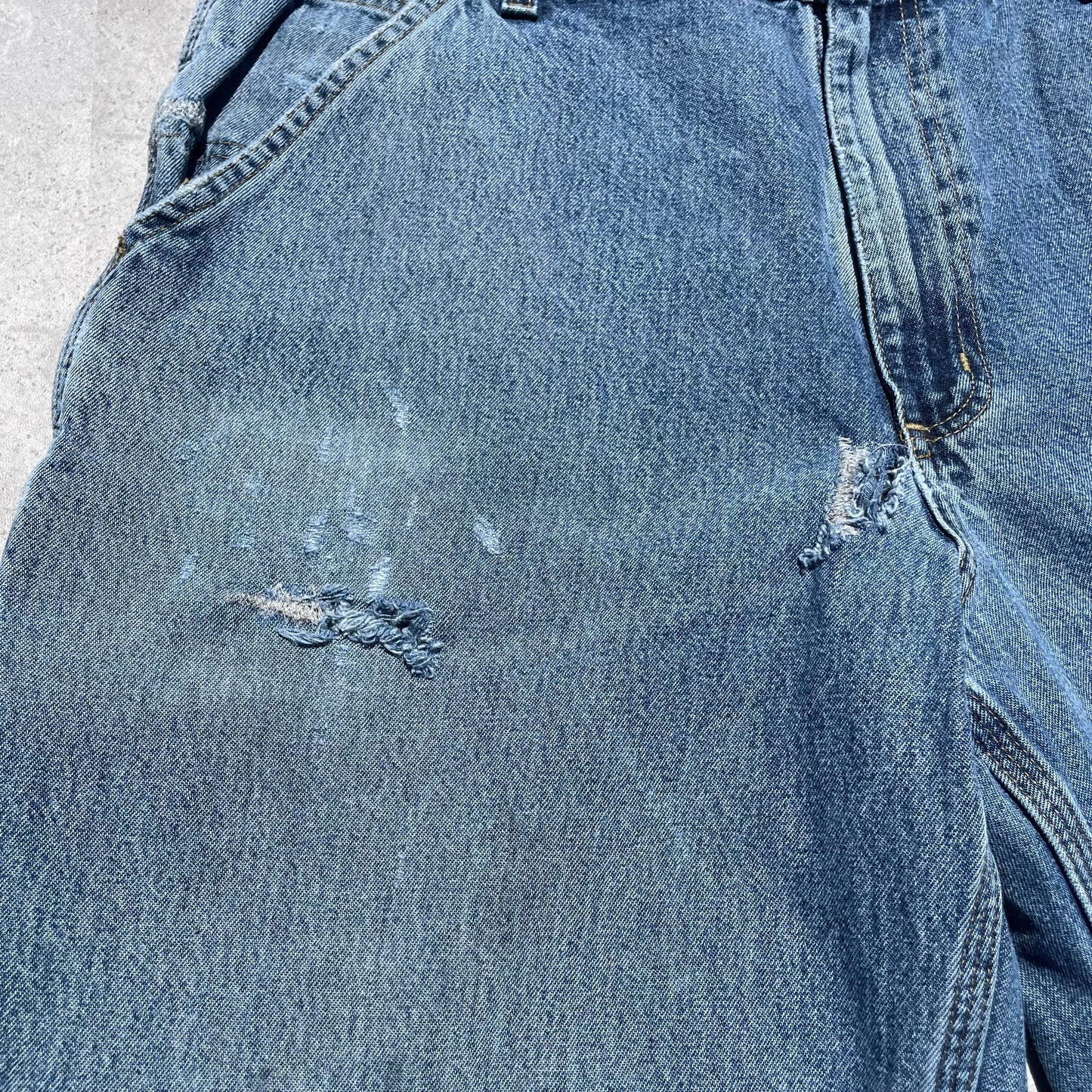 90s Carhartt Repaired Double-Knee Denim Work Pants 36x30 KiiChain Clothing