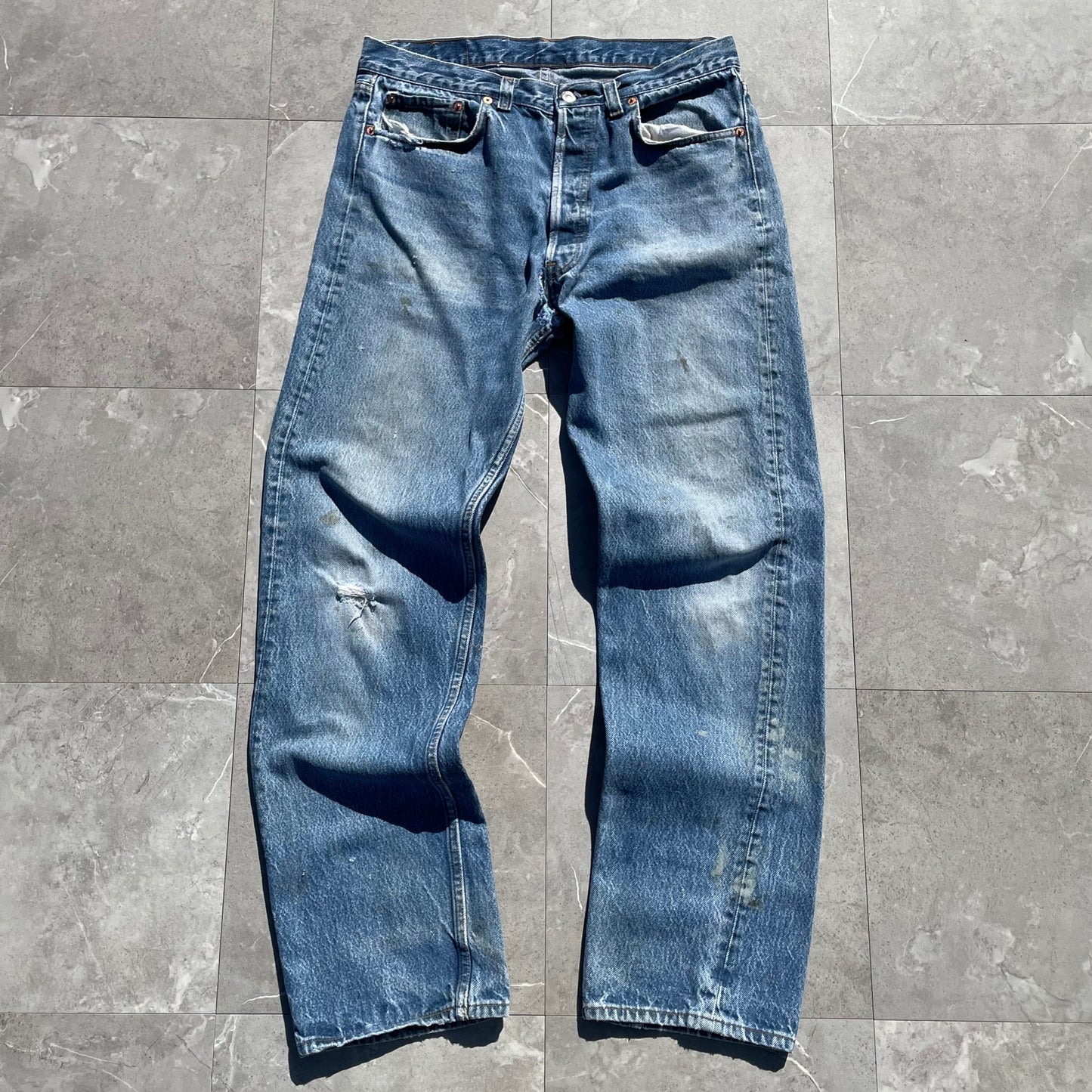 90s Levi's 501xx Made in USA Denim 35x36 KiiChain Clothing