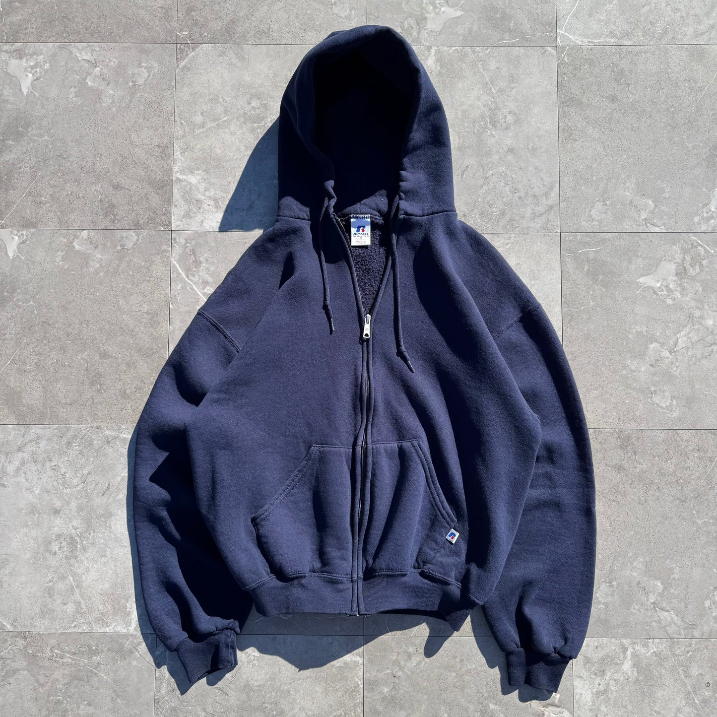 90s-00s Russell Athletic Plain Zip -Up Hoodie KiiChain Clothing