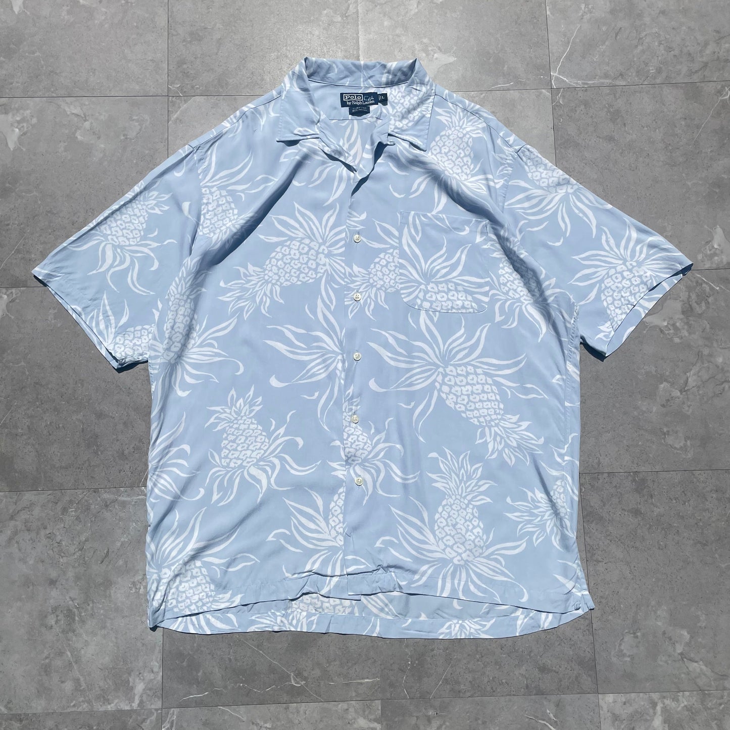 90s Ralph Lauren Clayton Pineapple Hawaiian Shirt KiiChain Clothing