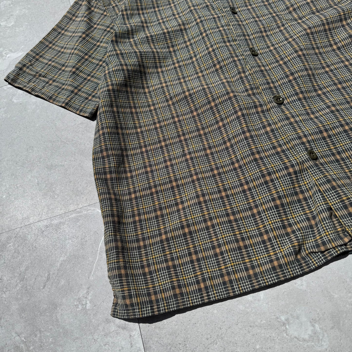 90s-00s Ralph Lauren Jeans Co Checkered Cotton Open Collar Shirt KiiChain Clothing