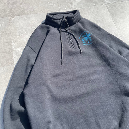 90s Jerzees Made in USA Horse Print Half-Zip Pullover Sweater KiiChain Clothing