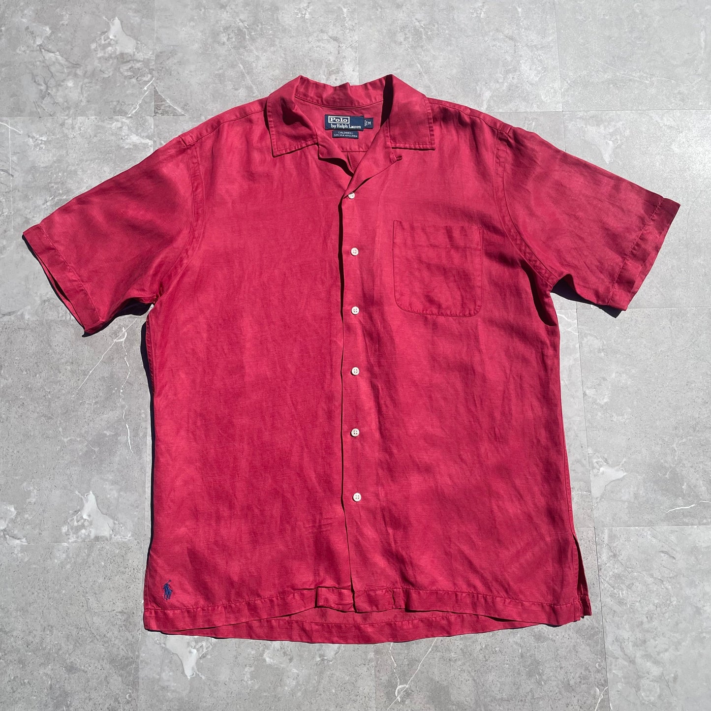 90s Ralph Lauren Caldwell Silk/Linen Short Sleeve Shirt KiiChain Clothing