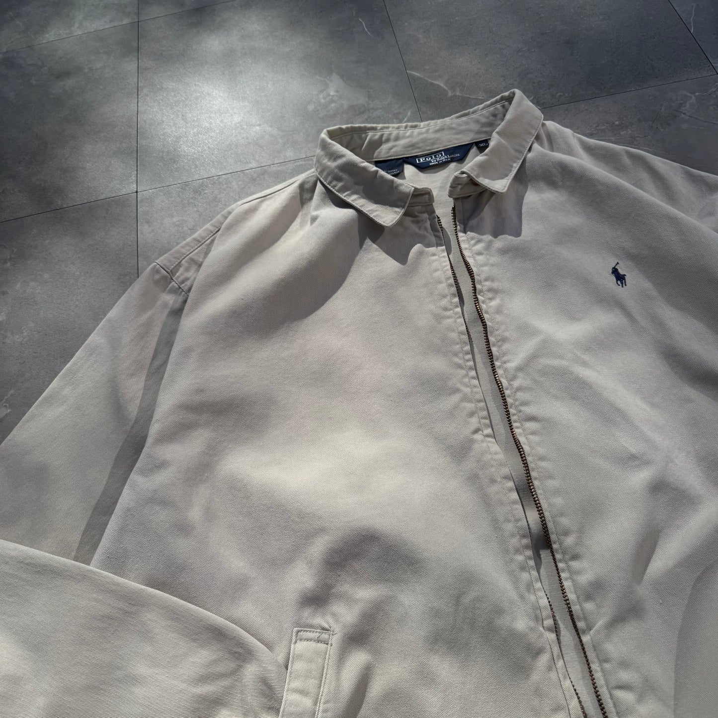 90s Polo by Ralph Lauren Cotton Made in USA Cream Swing Top Jacket