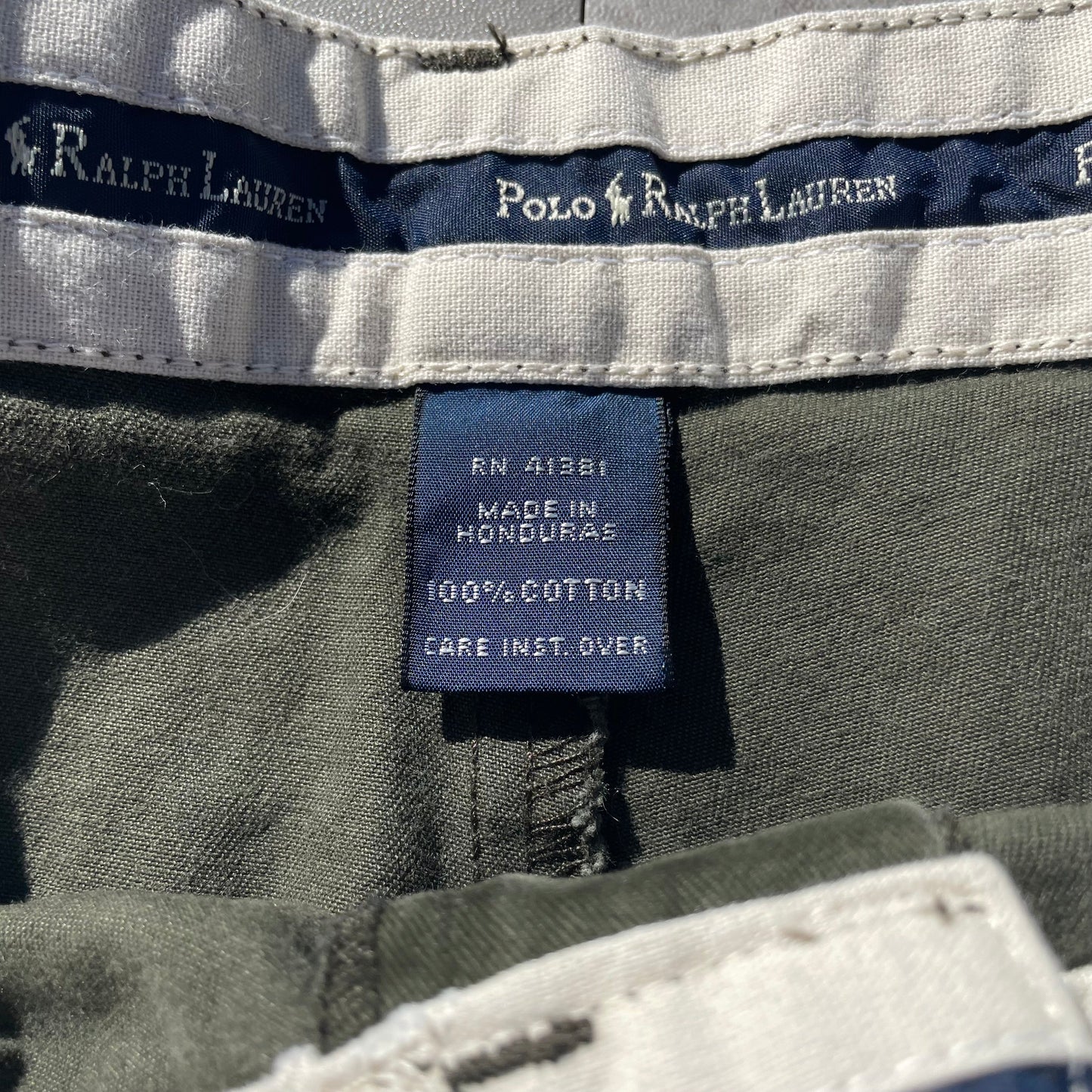 90s-00s Ralph Lauren Two-Tuck Pleated Olive Green Chino Pants 34x30 KiiChain Clothing