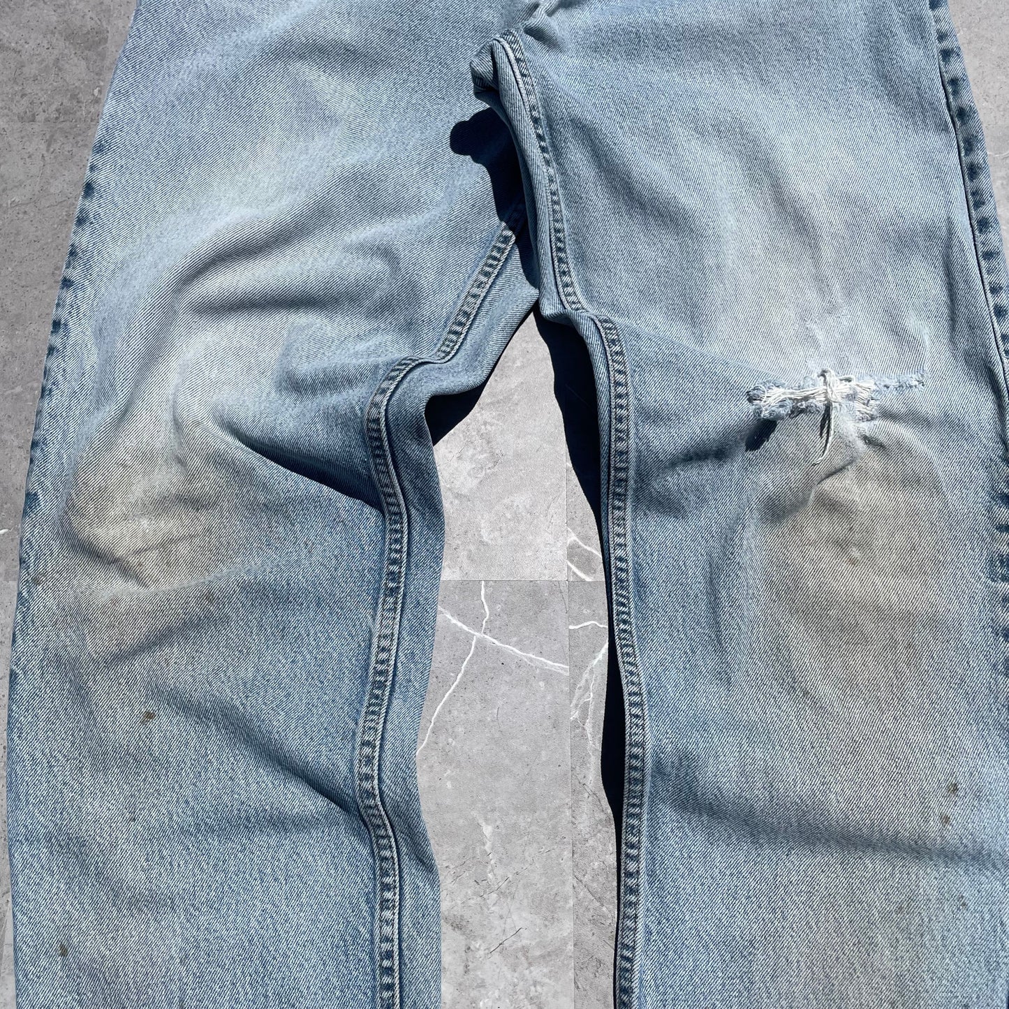 90s L.L. Bean Damaged Denim 36x32 KiiChain Clothing