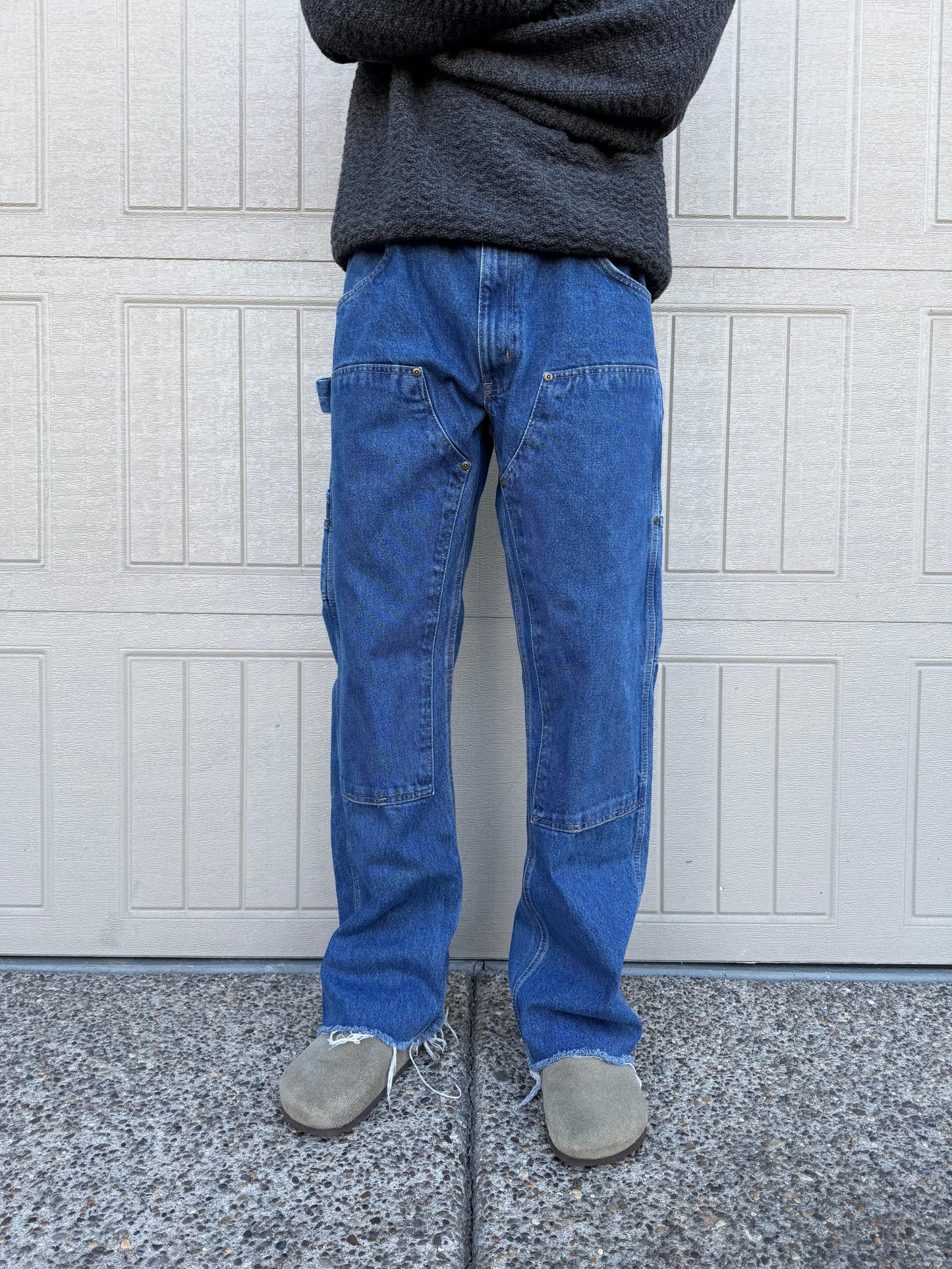 90s-00s KEY Double Knee Denim Work Pants 36x34 KiiChain Clothing