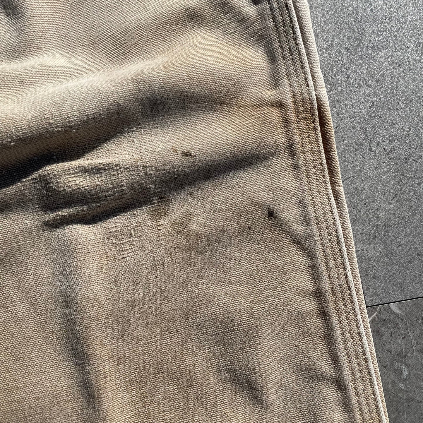 90s Carhartt Made in USA Beige Double Knee Work Pants 36x32 KiiChain Clothing