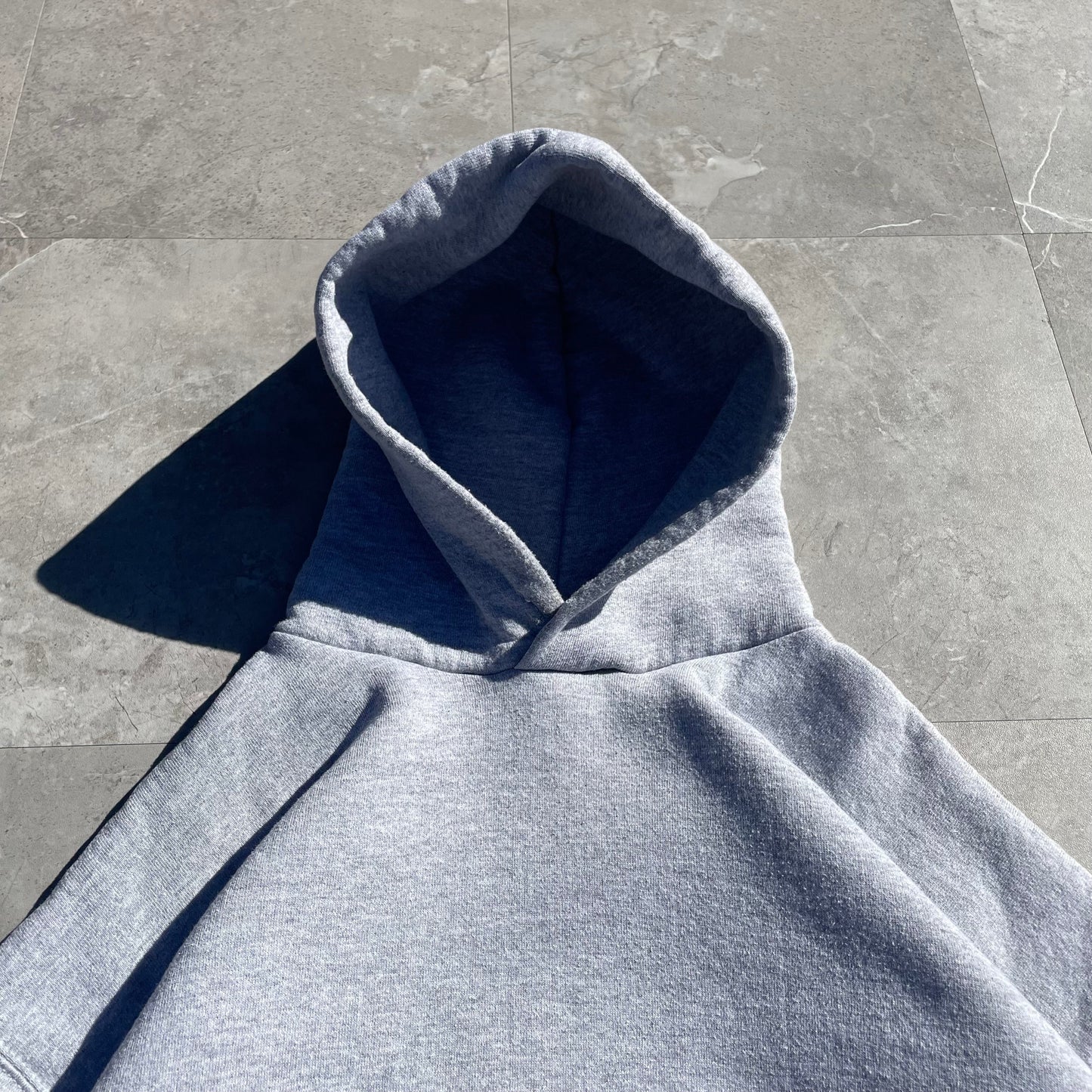 90s Russell Athletic Made in USA Blank Gray Hoodie KiiChain Clothing