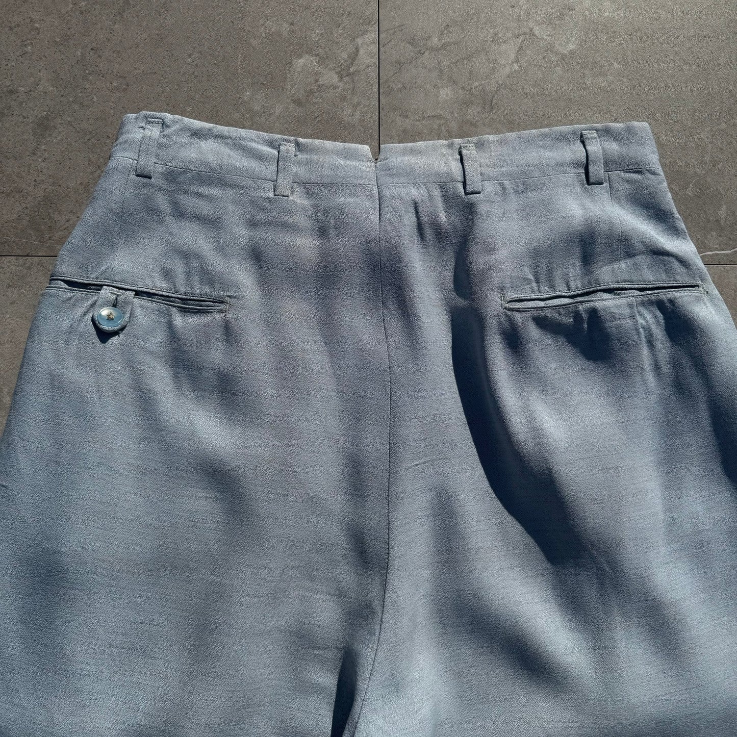 40s Unknown Light Blue Gabardine Slacks KiiChain Clothing