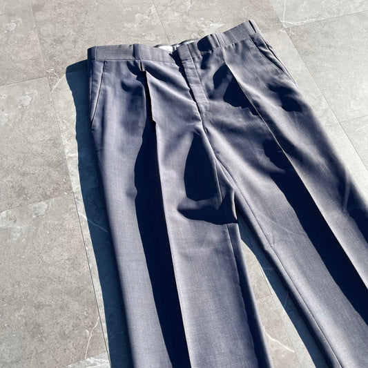 80s Unknown 1988 Custom Tailored Light Blue Made in England Pleated Slacks KiiChain Clothing