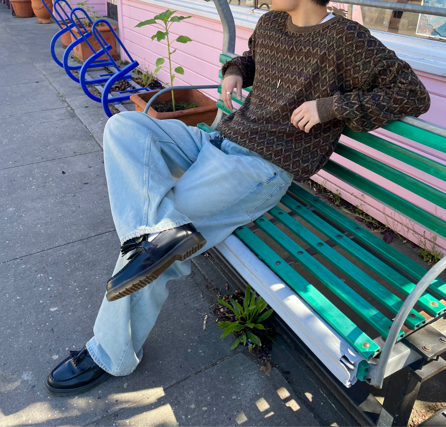 90s Farah Acrylic Design Knit KiiChain Clothing