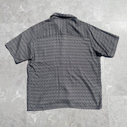 90s Natural Issue Black Pattern Short Sleeve Shirt KiiChain Clothing