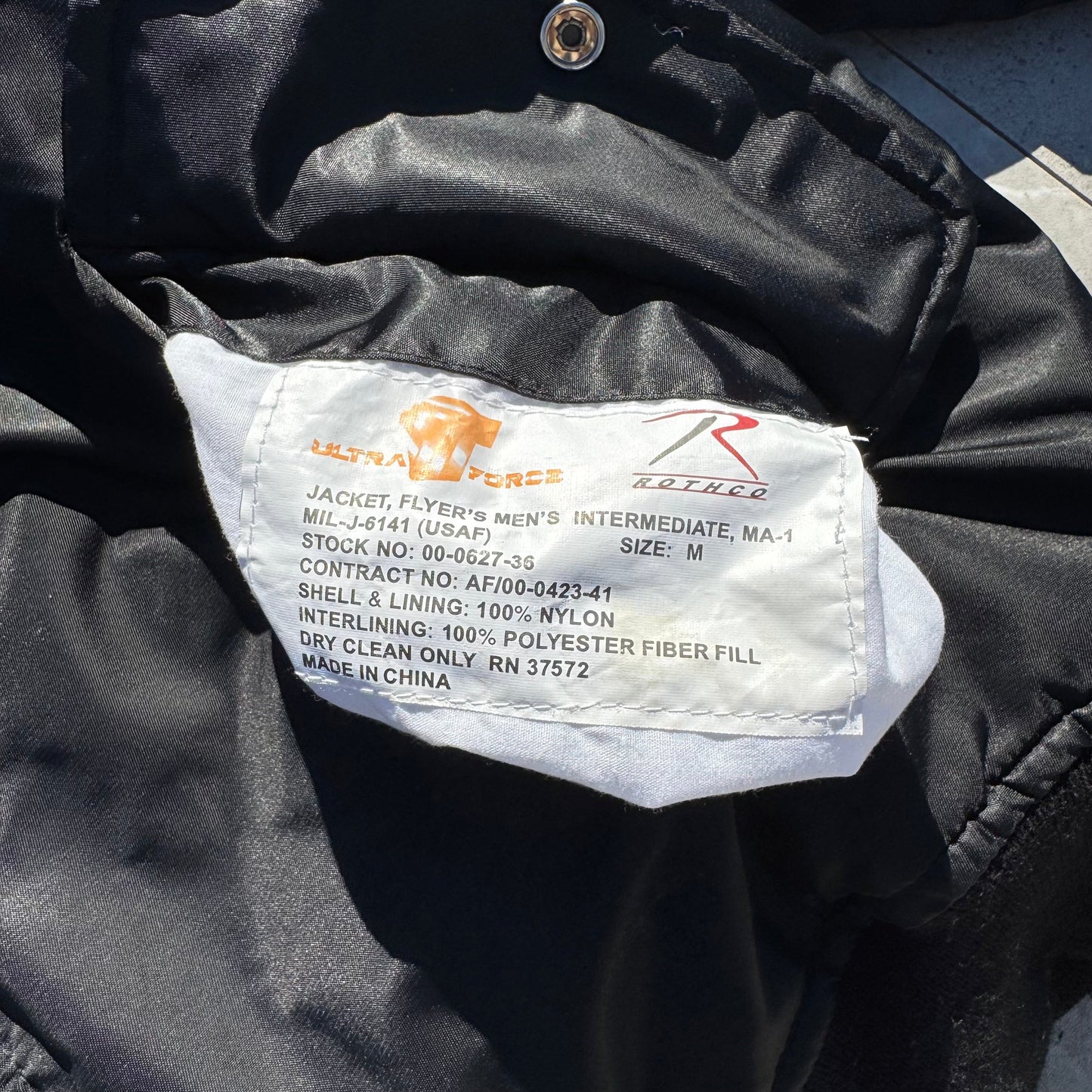 00s Rothco Boeing Black MA-1 Jacket KiiChain Clothing
