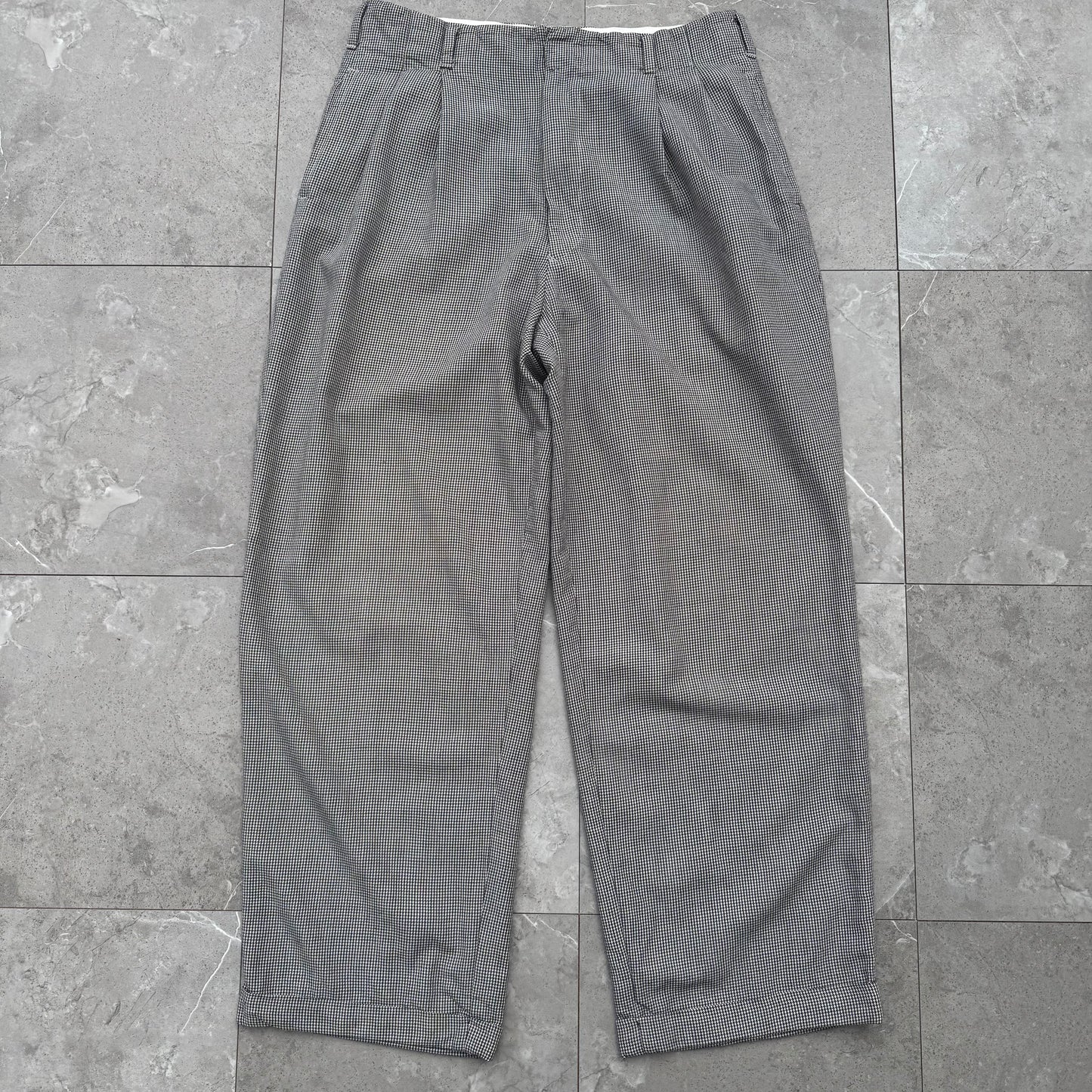 80s-90s Polo by Ralph Lauren Made in USA Houndstooth Pleated Slacks