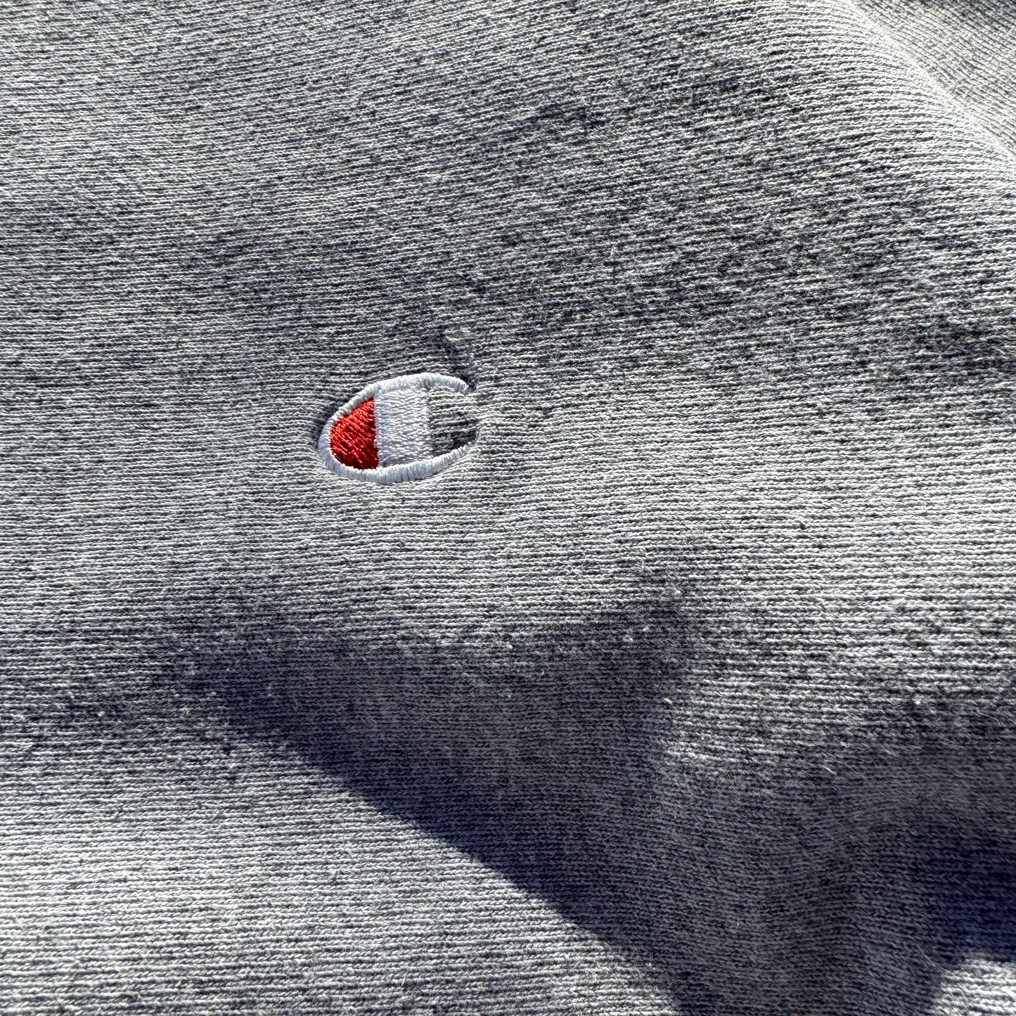 90s Champion Reverse Weave Gray White-Logo Sweatshirt