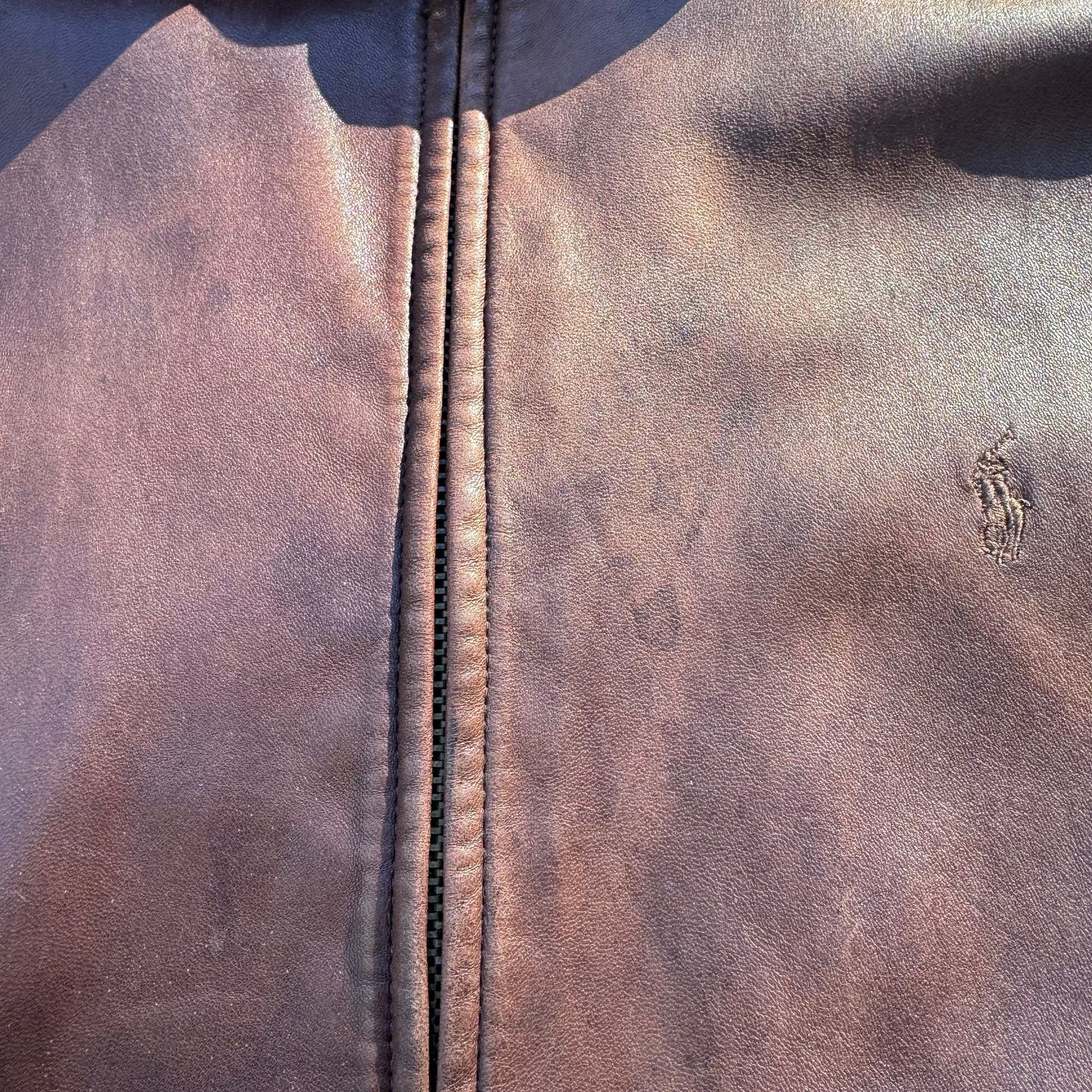 90s-00s Polo by Ralph Lauren Brown Leather Jacket KiiChain Clothing