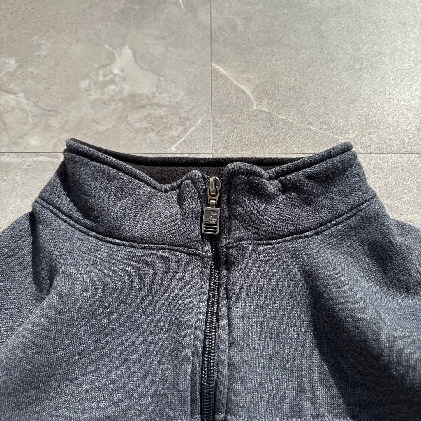 90s Russell Athletic Gray Full Zip Sweatshirt KiiChain Clothing