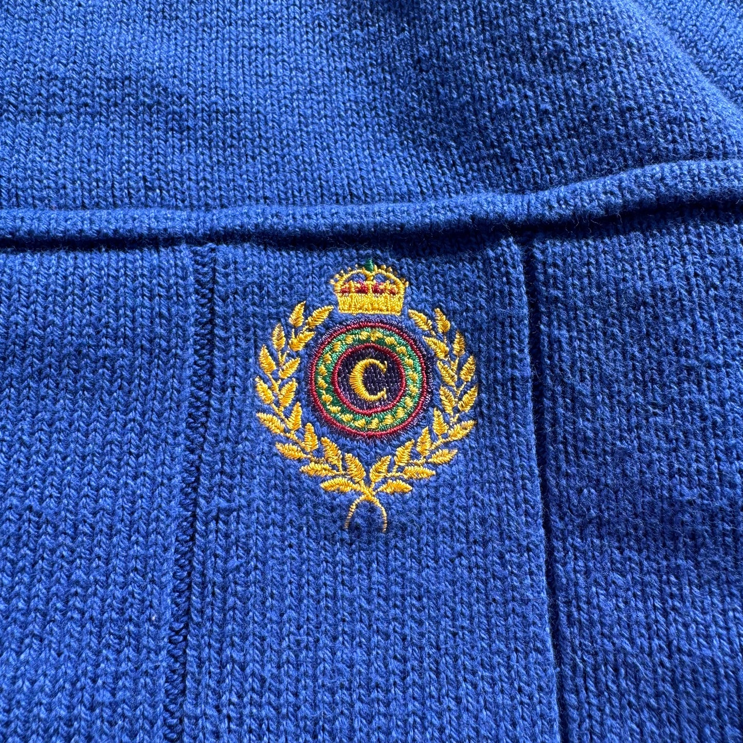 90s Claiborne Made in USA Blue Cotton Knit
